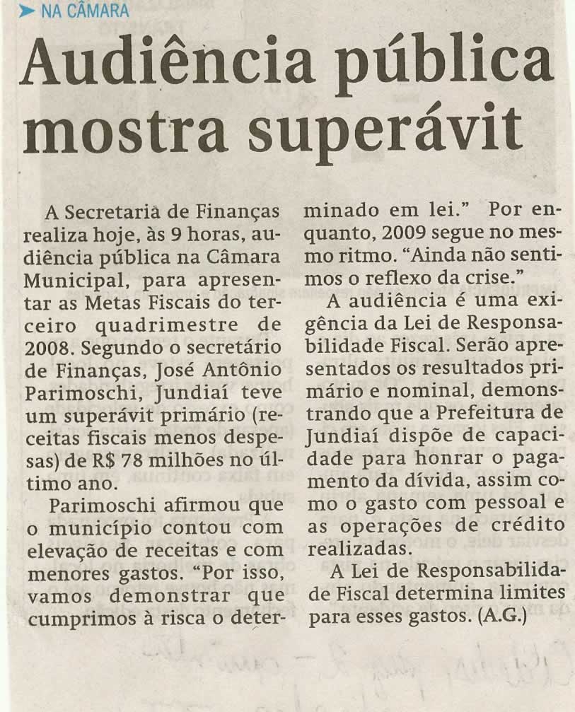 Jornal de Jundiaí - 26/02/2009