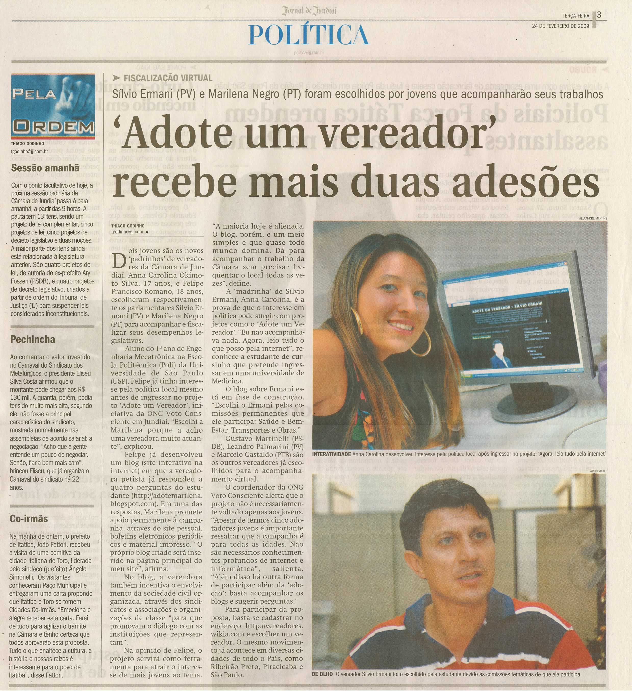 Jornal de Jundiaí - 24/02/2009