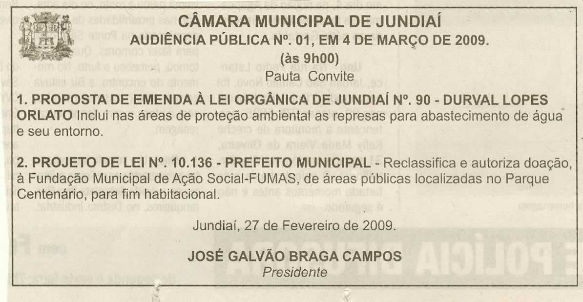 Jornal de Jundiaí - 28/02/2009