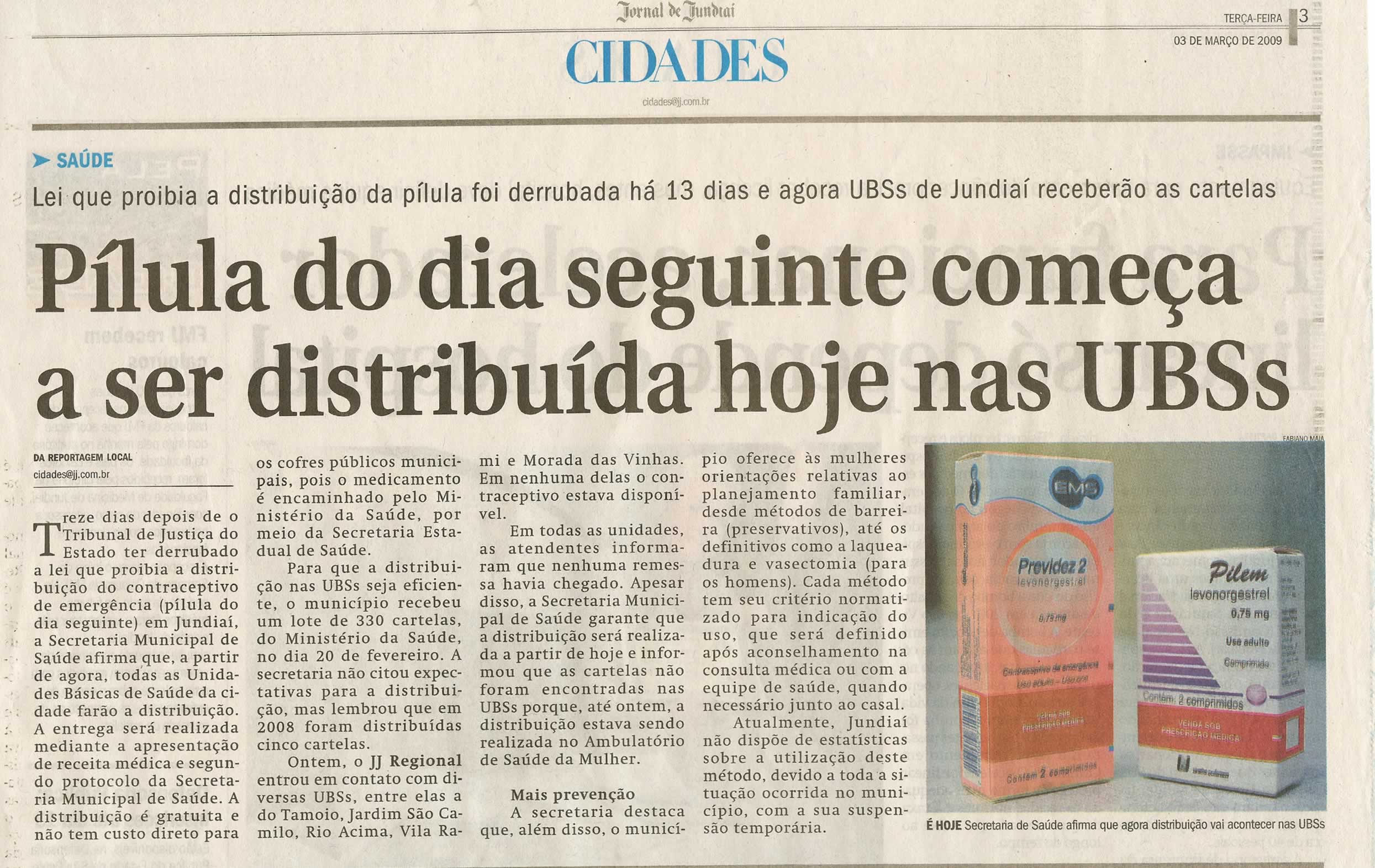 Jornal de Jundiaí - 03/03/2009