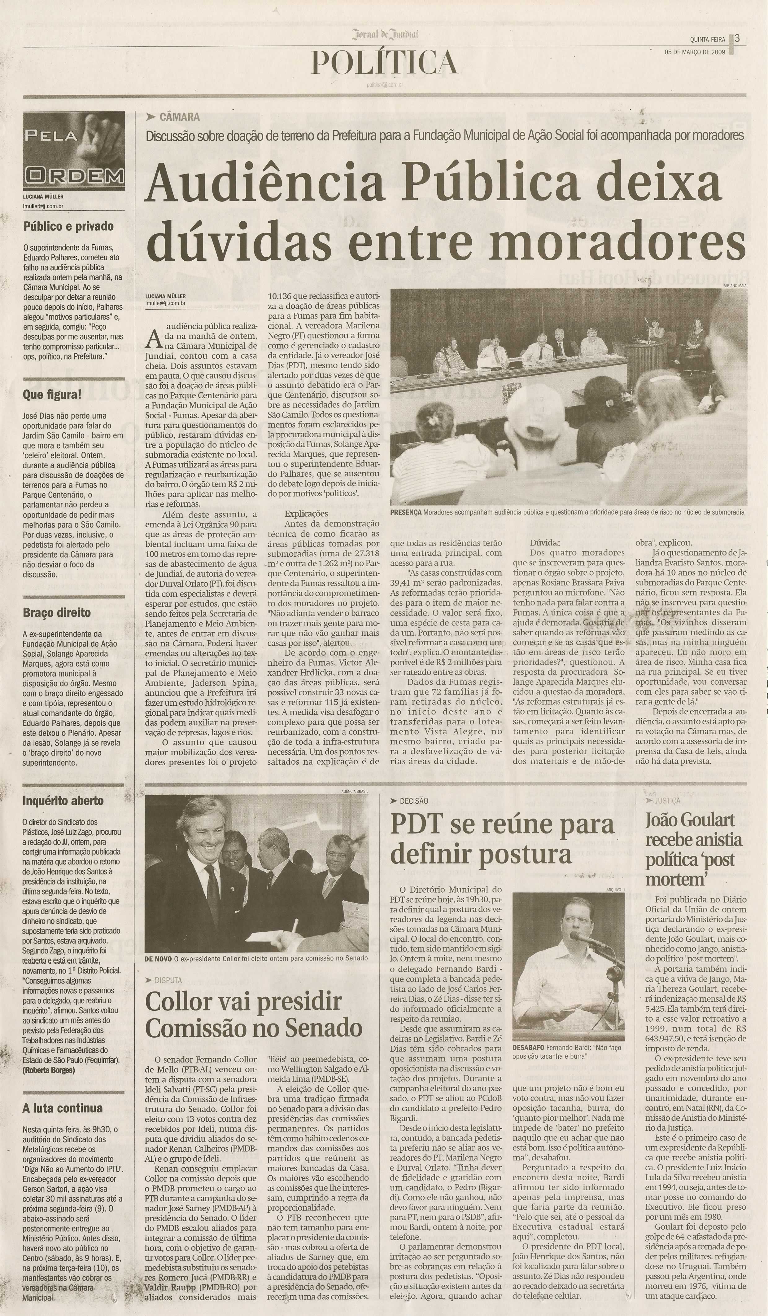 Jornal de Jundiaí - 05/03/2009