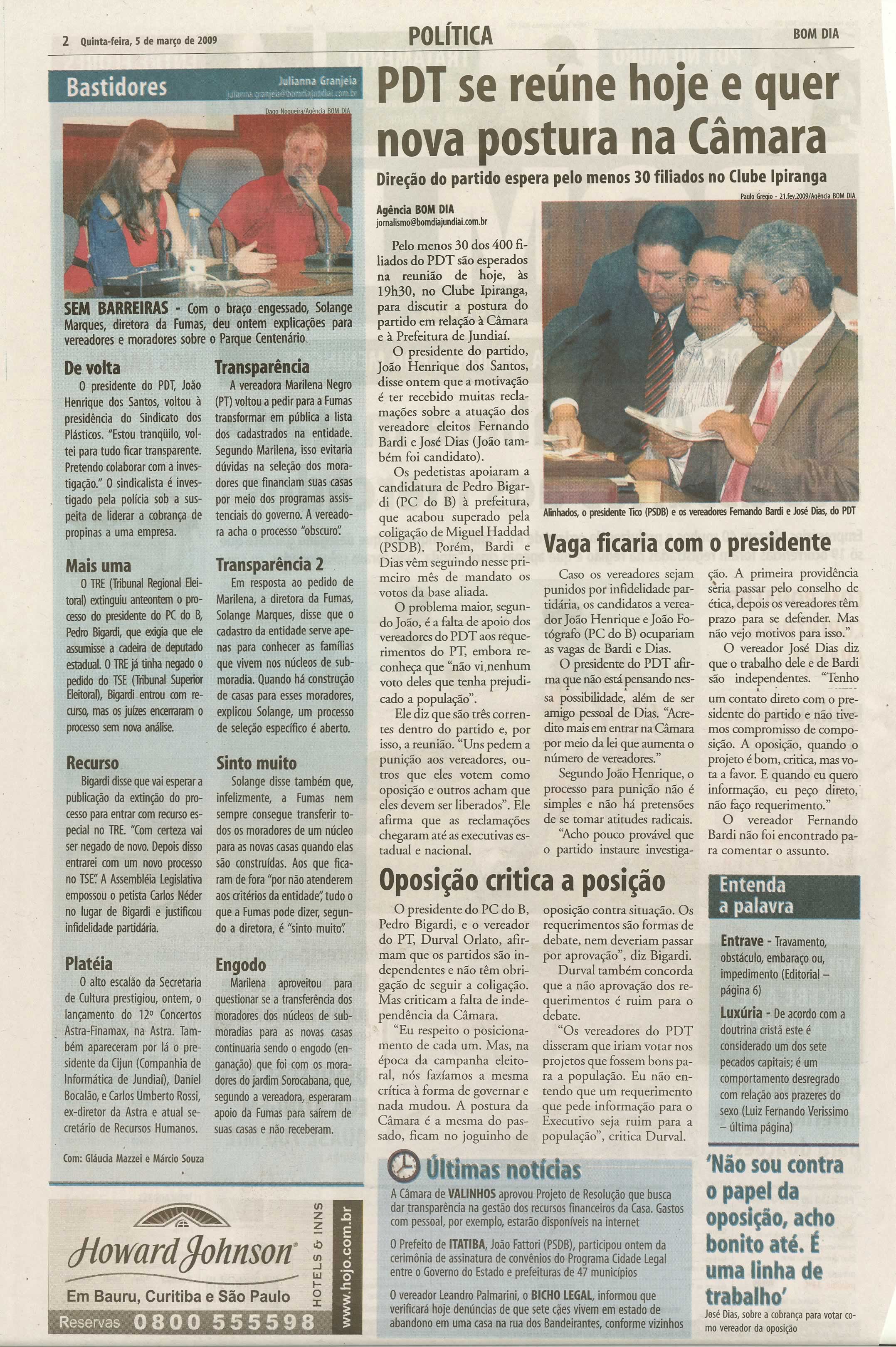 Bom Dia Jundiaí - 05/03/2009