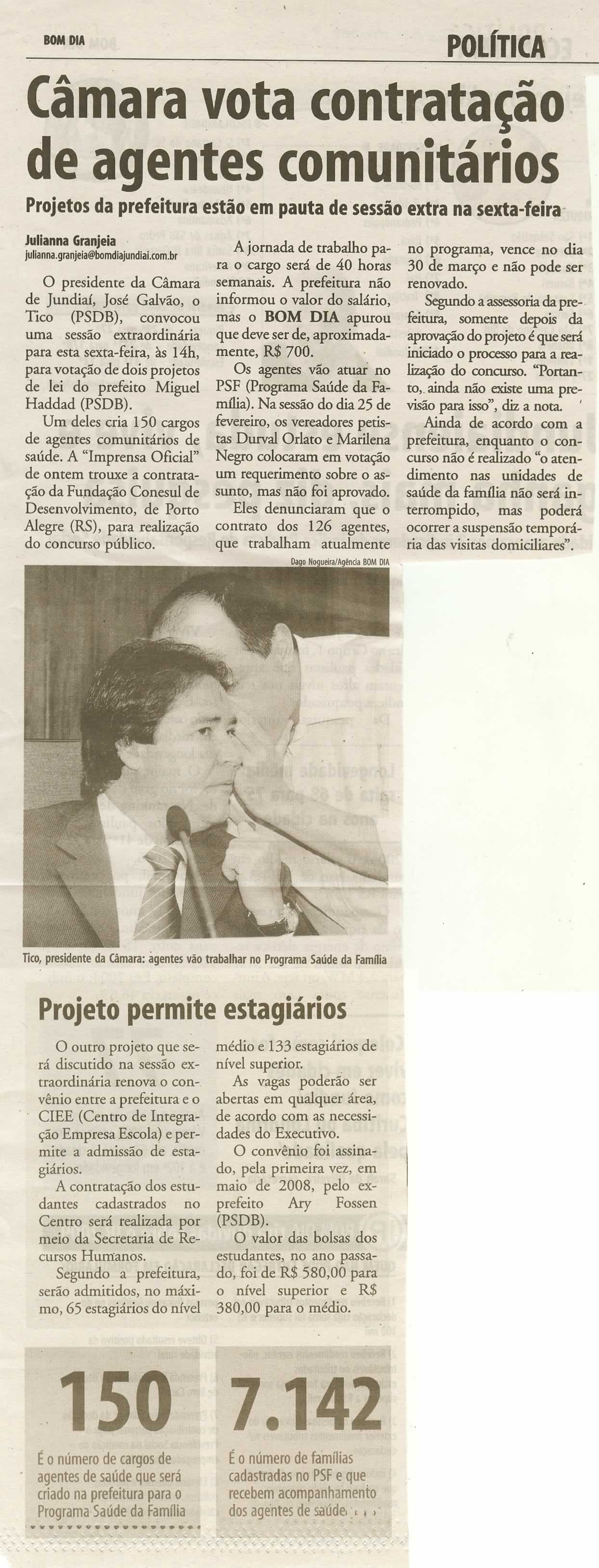 Bom Dia Jundiaí - 11/03/2009