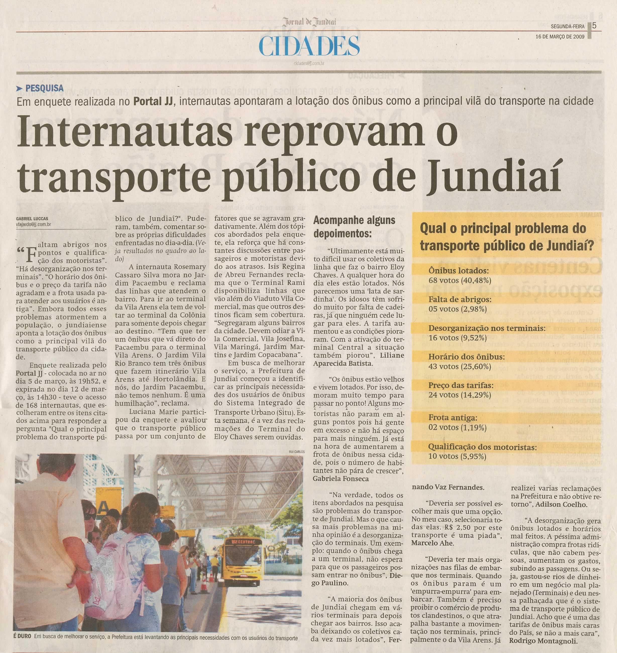 Jornal de Jundiaí - 16/03/2009