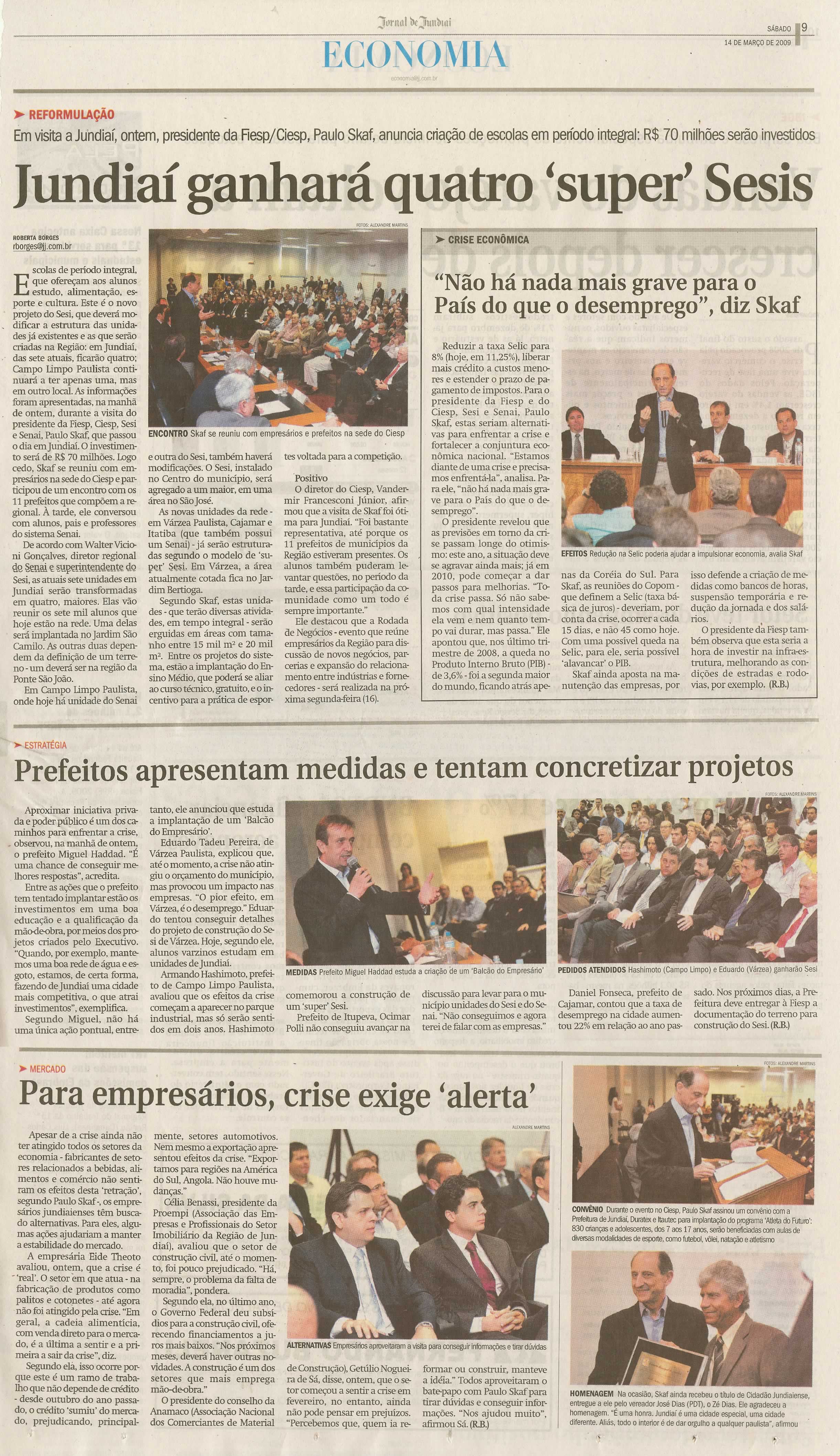 Jornal de Jundiaí - 14/03/2009
