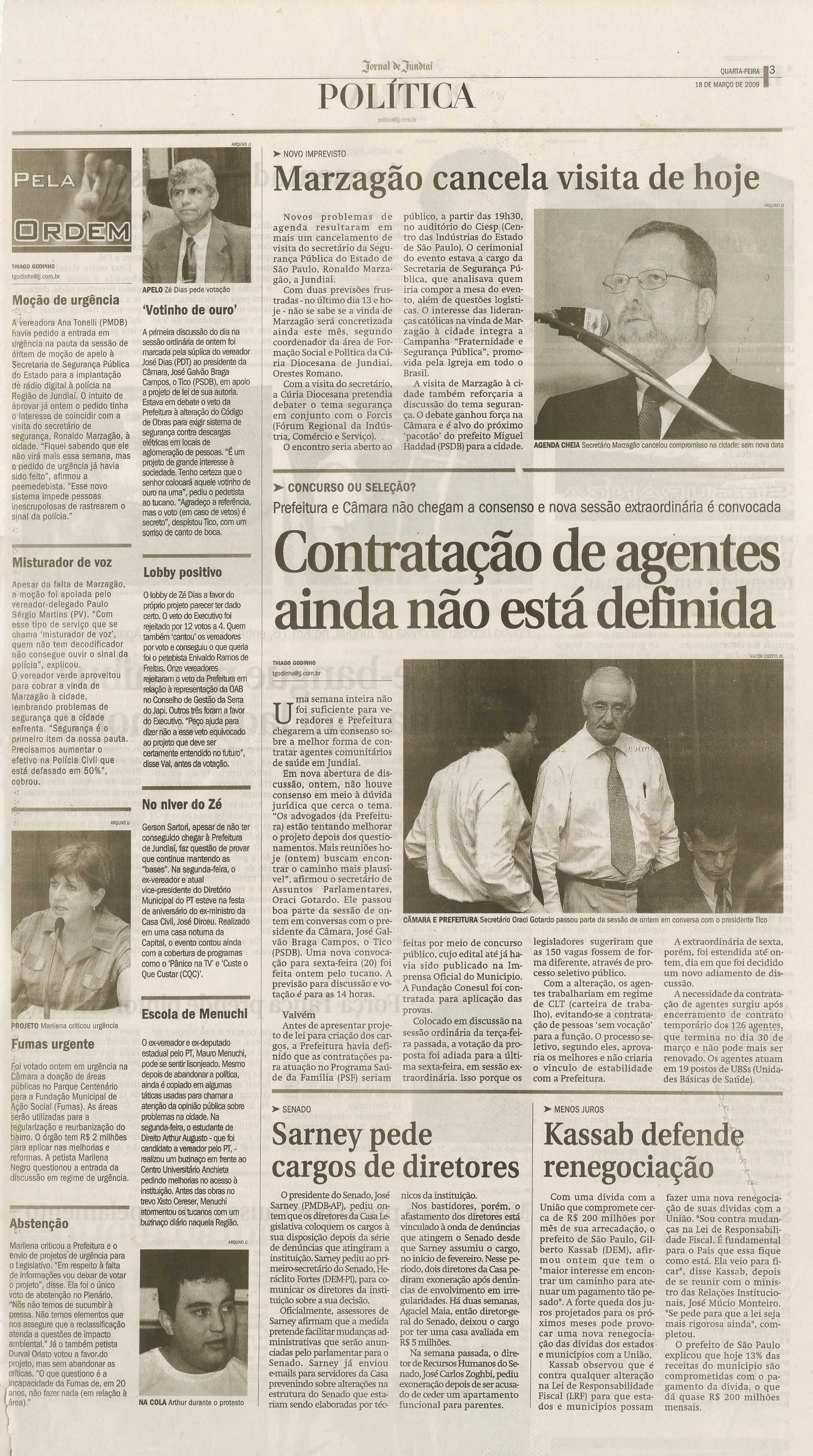 Jornal de Jundiaí - 18/03/2009