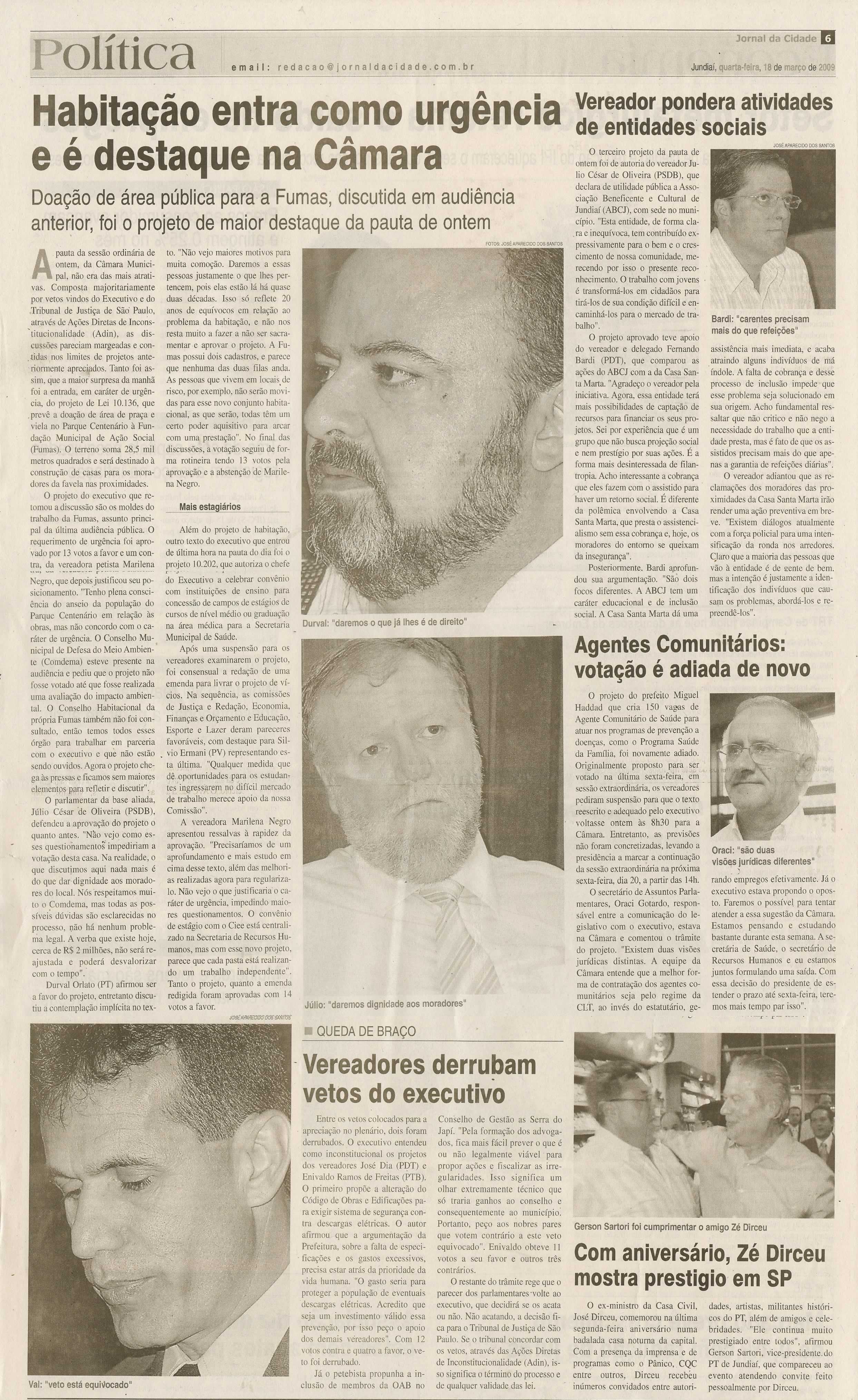 Jornal da Cidade - 18/03/2009