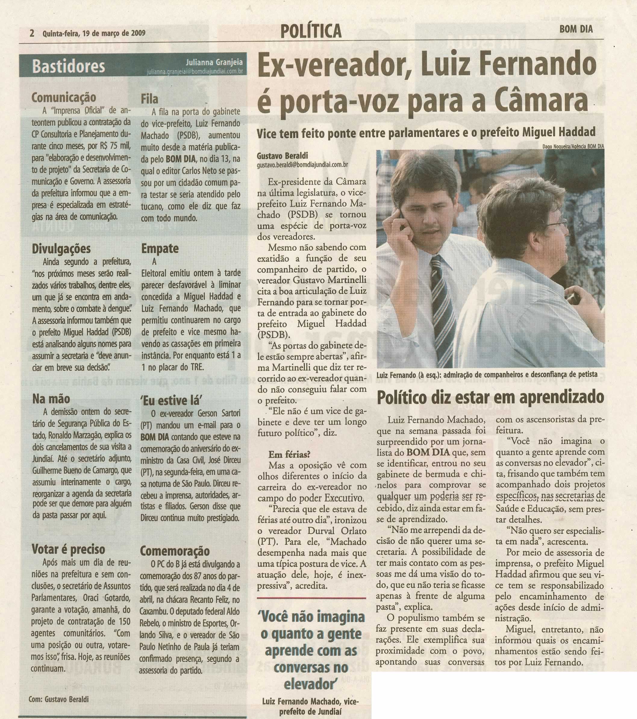 Bom Dia Jundiaí - 19/03/2009