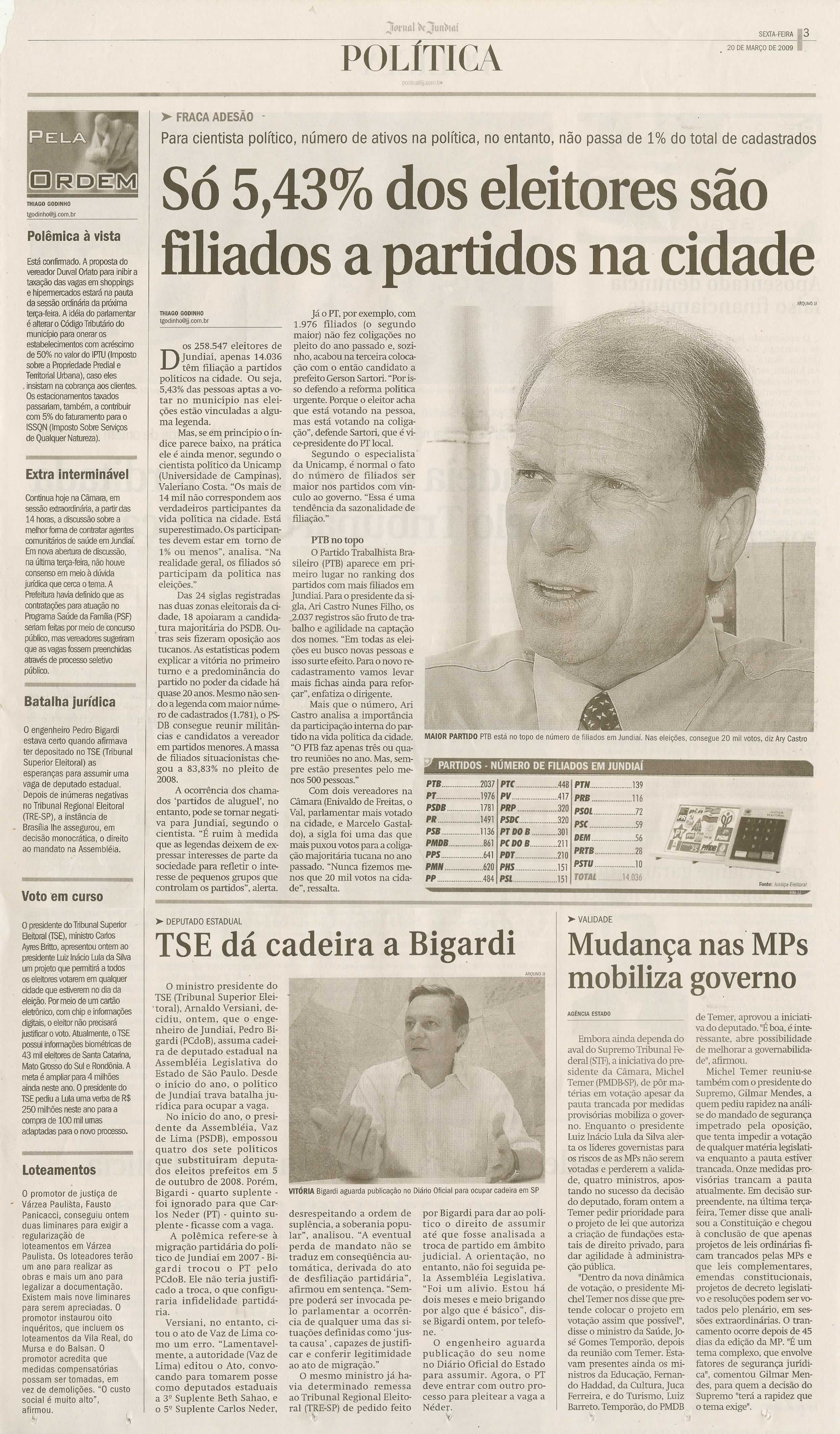 Jornal de Jundiaí - 20/03/2009