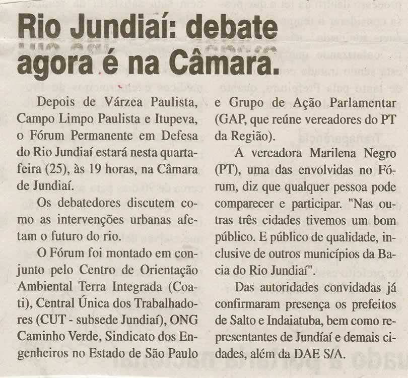 Jornal da Cidade - 25/03/2009