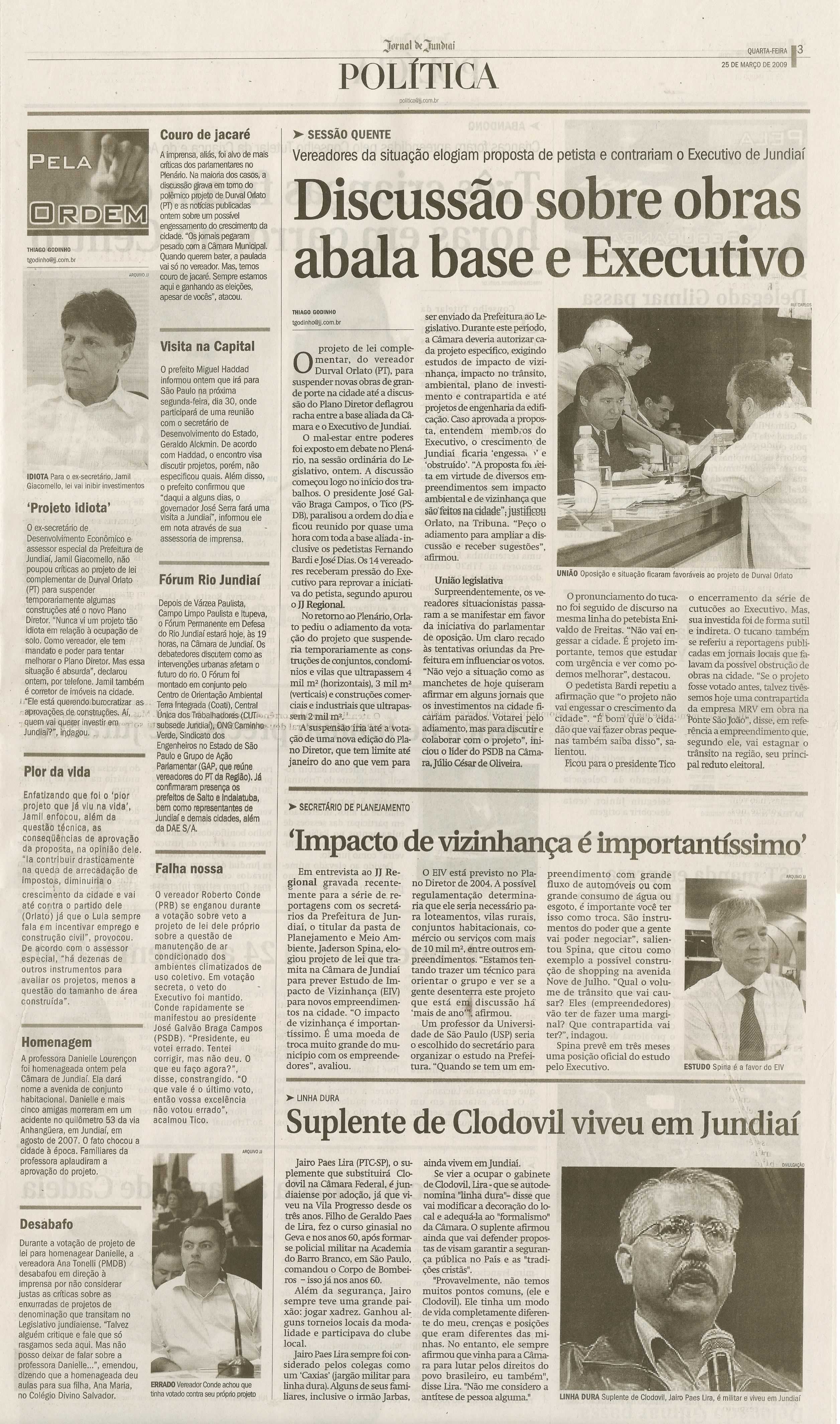 Jornal de Jundiaí - 25/03/2009