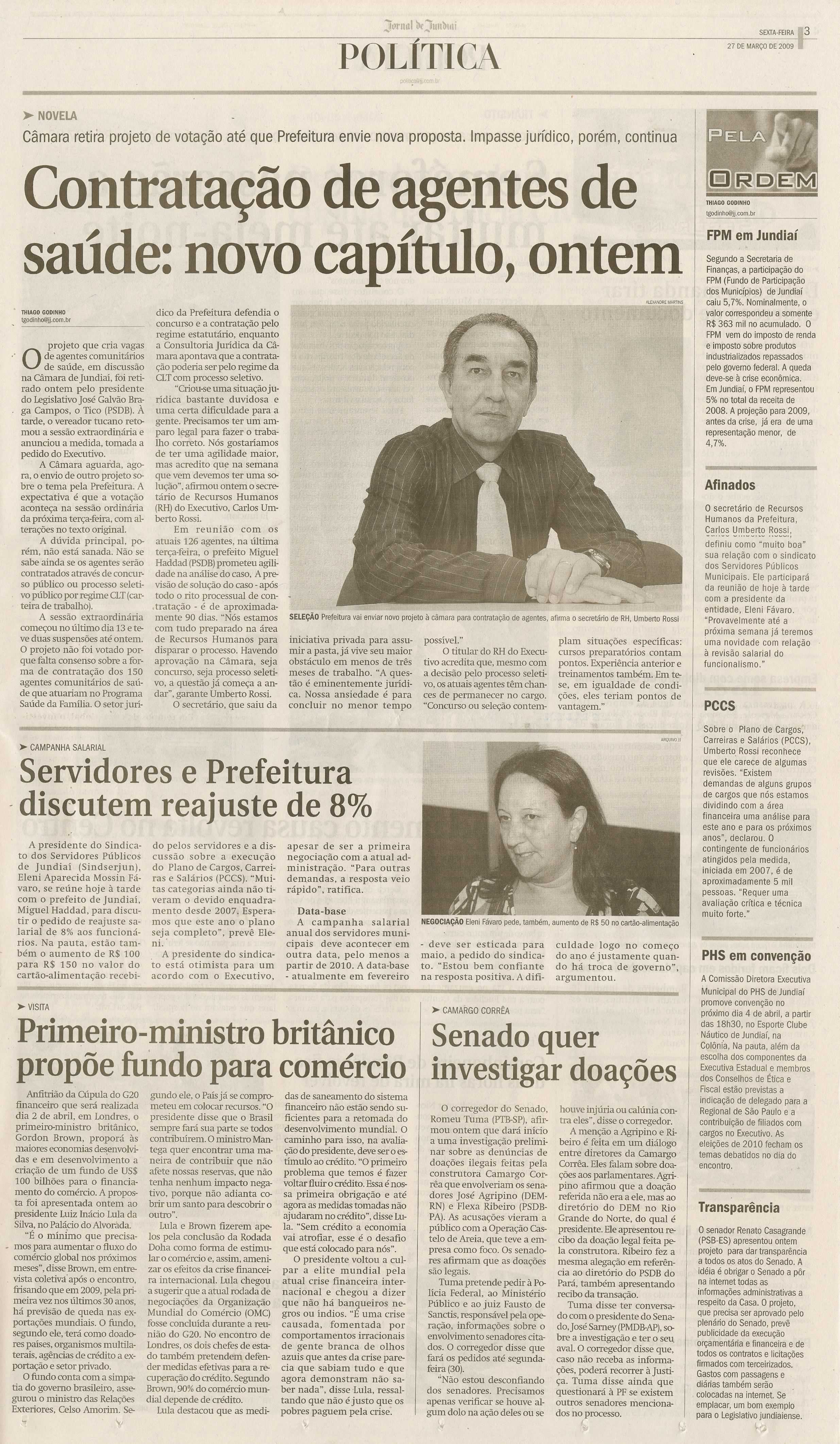 Jornal de Jundiaí - 27/03/2009