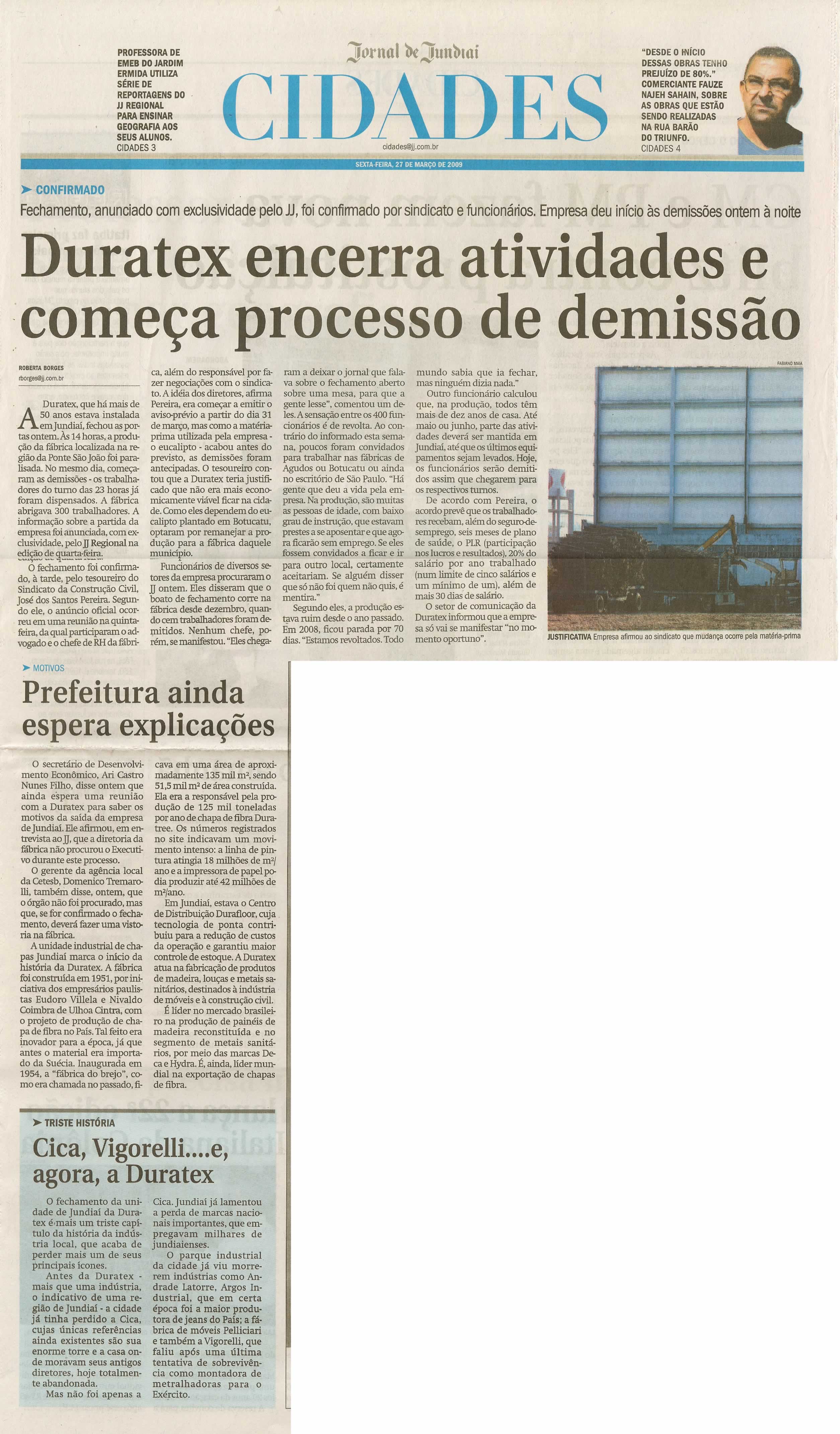 Jornal de Jundiaí - 27/03/2009