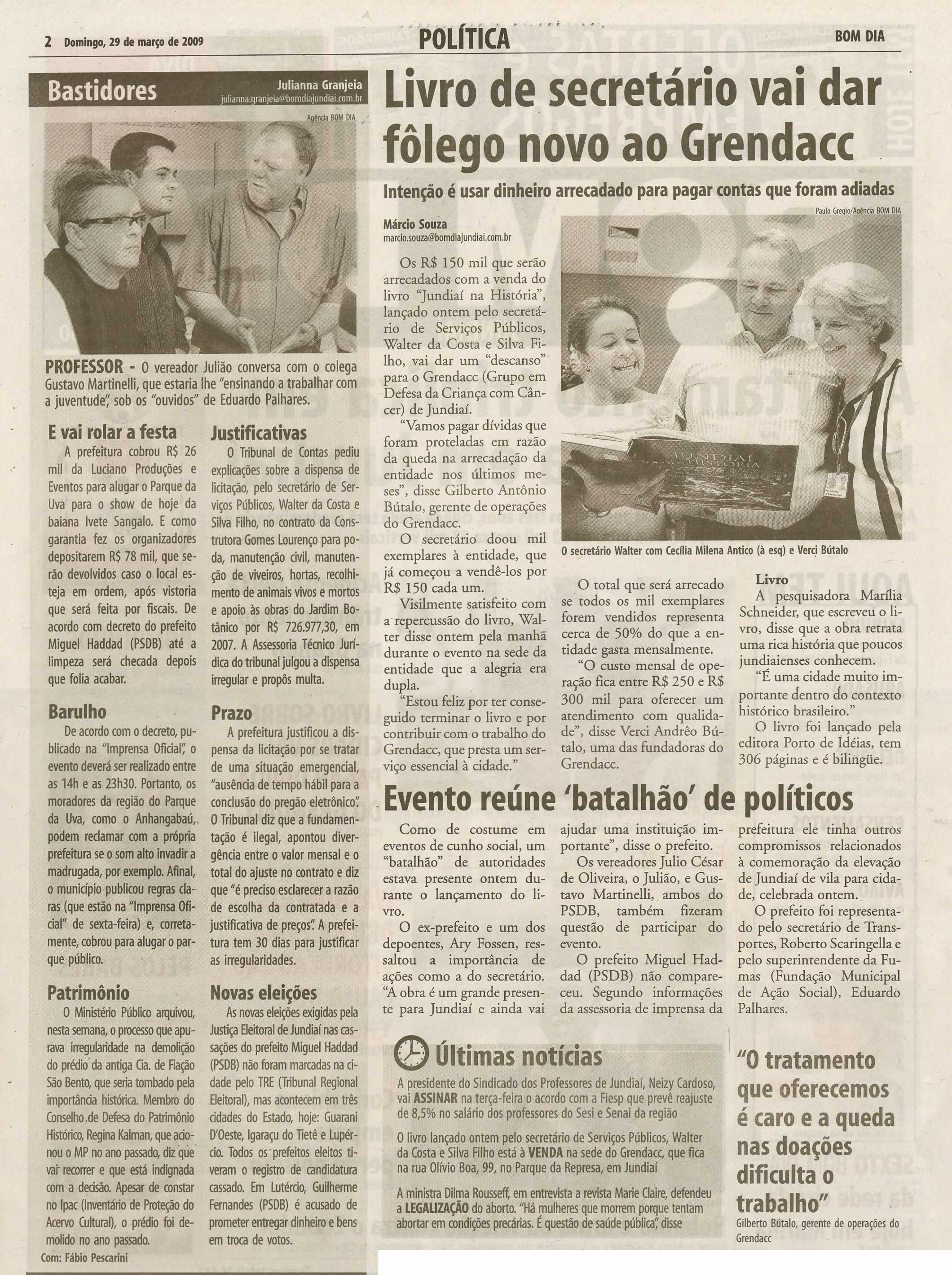 Bom Dia Jundiaí - 29/03/2009