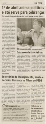 Bom Dia Jundiaí - 01/04/2009