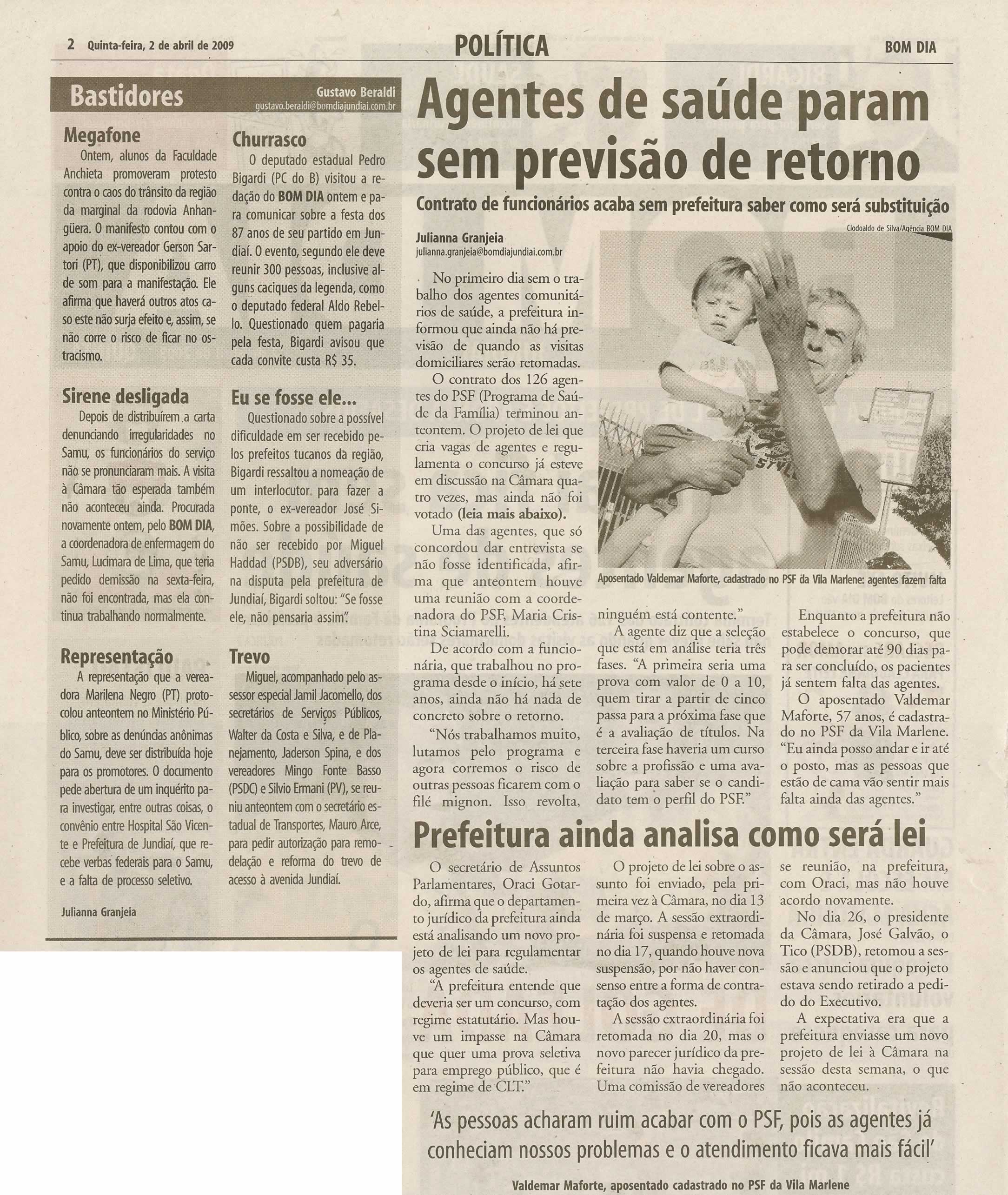 Bom Dia Jundiaí - 02/04/2009