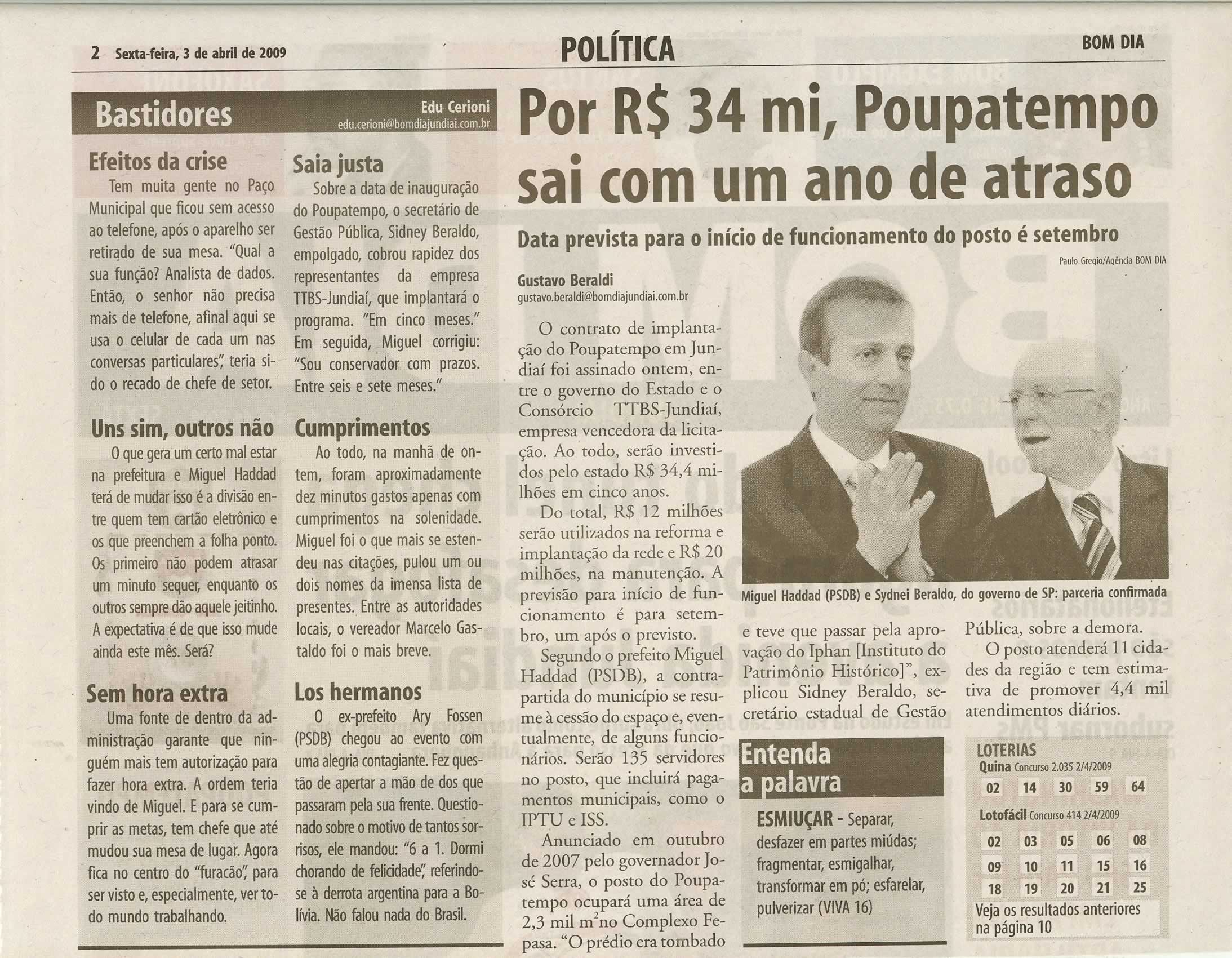 Bom Dia Jundiaí - 03/04/2009