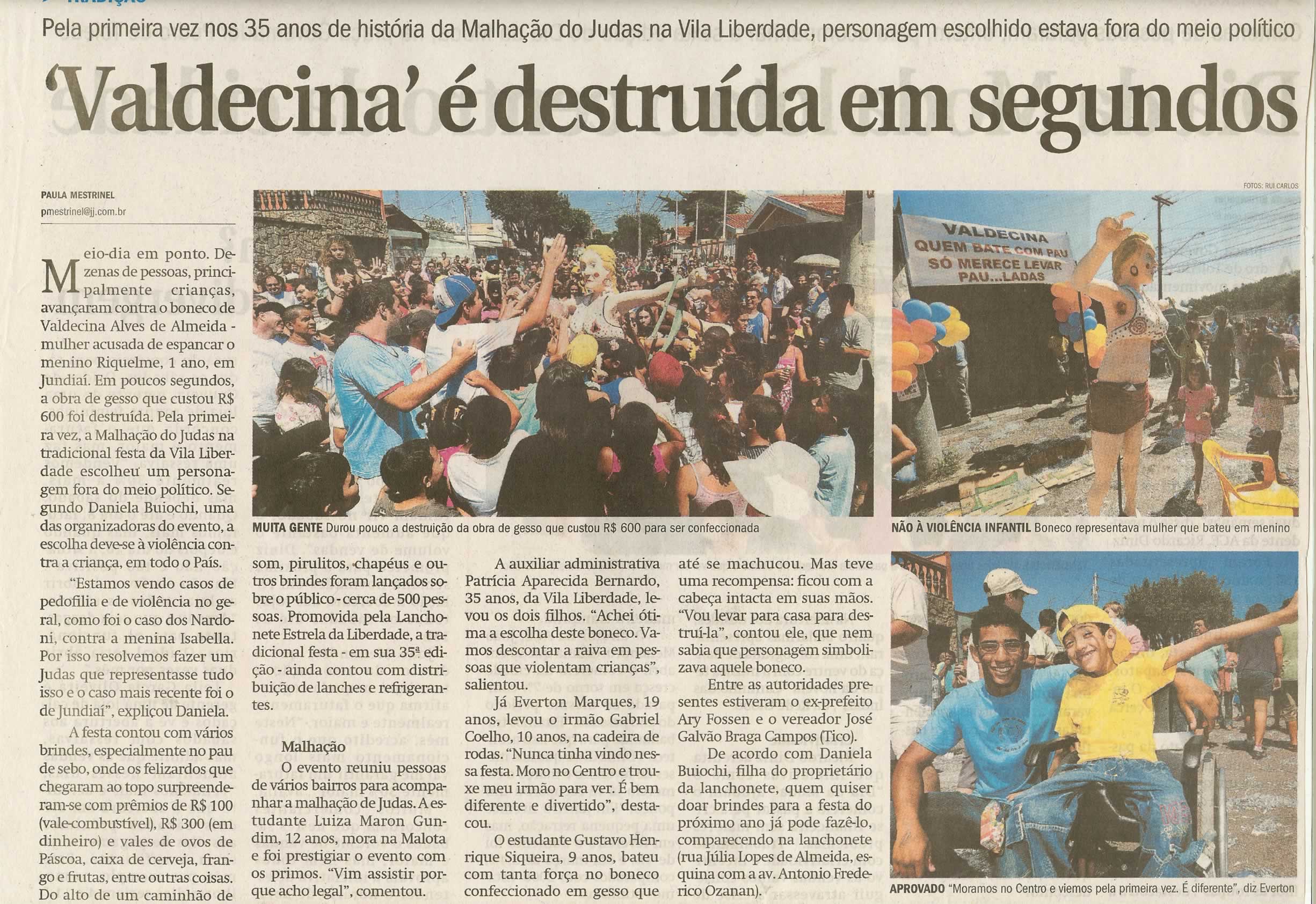 Jornal de Jundiaí - 12/04/2009