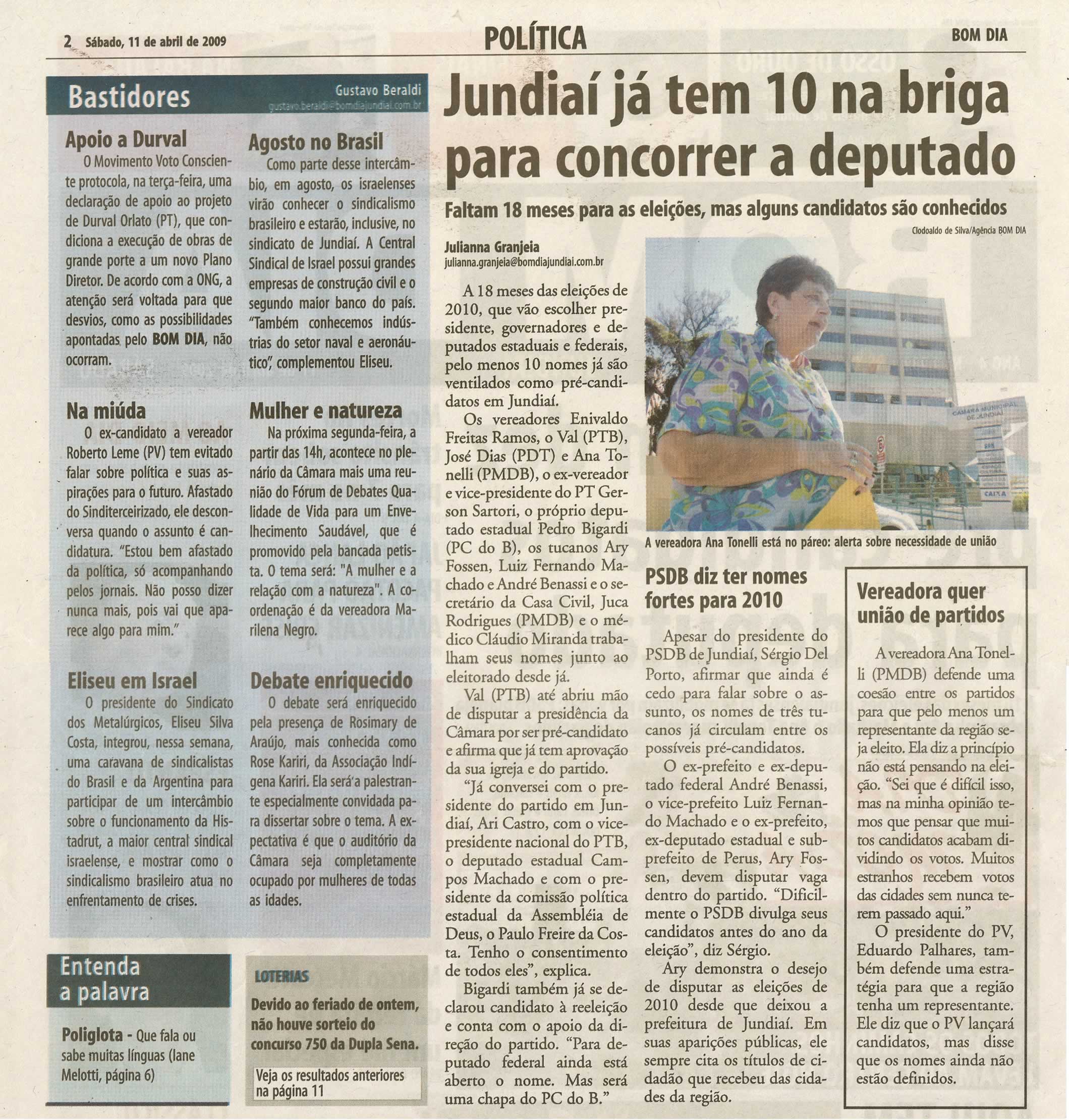 Bom Dia Jundiaí - 11/04/2009