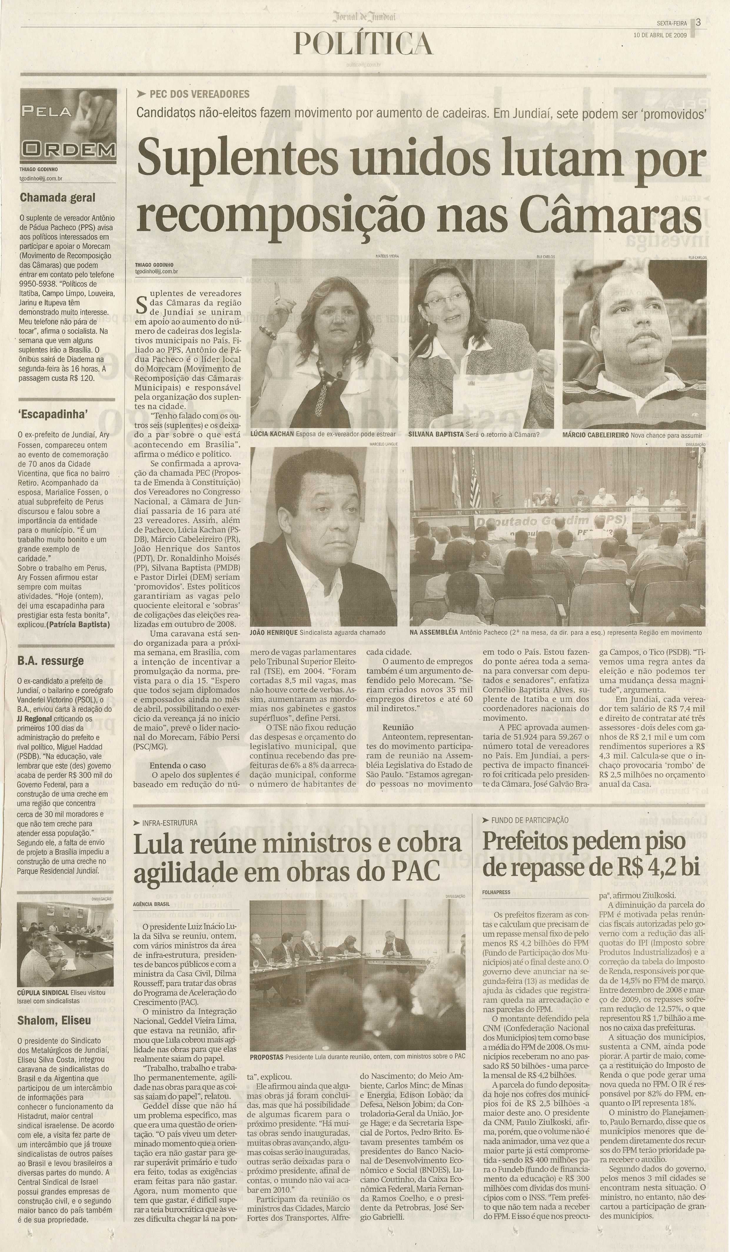 Jornal de Jundiaí - 10/04/2009