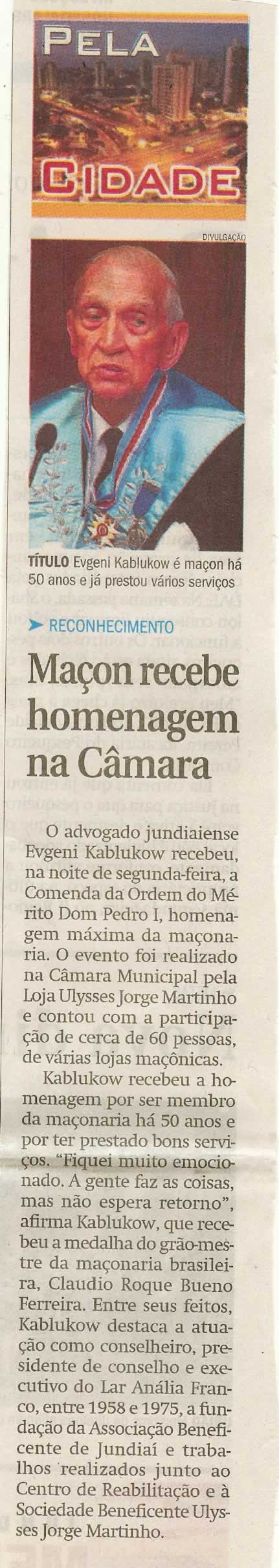 Jornal de Jundiaí - 15/04/2009