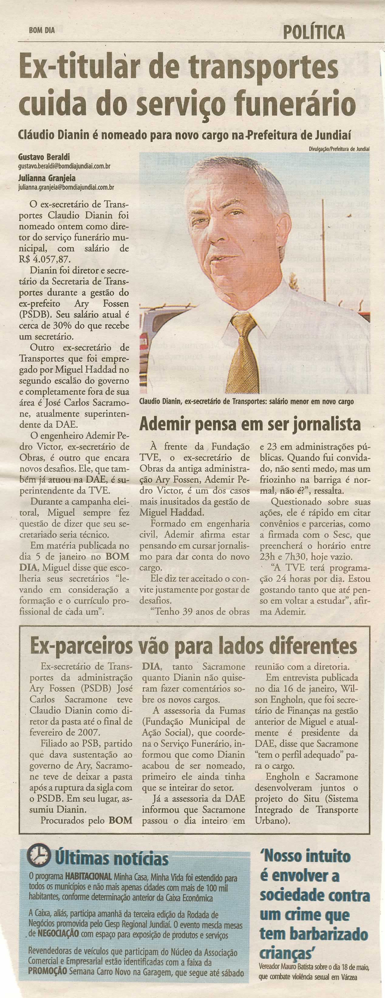 Bom Dia Jundiaí - 15/04/2009