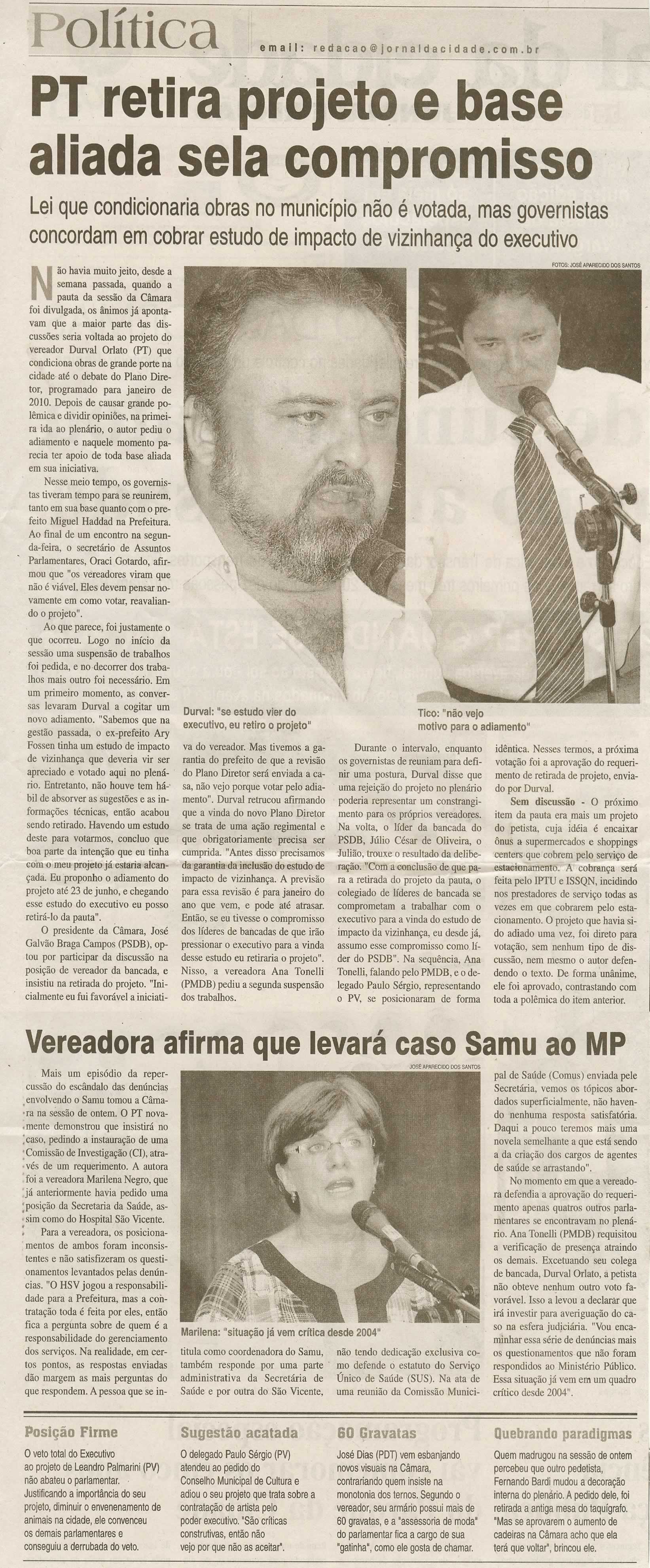 Jornal da Cidade - 15/04/2009