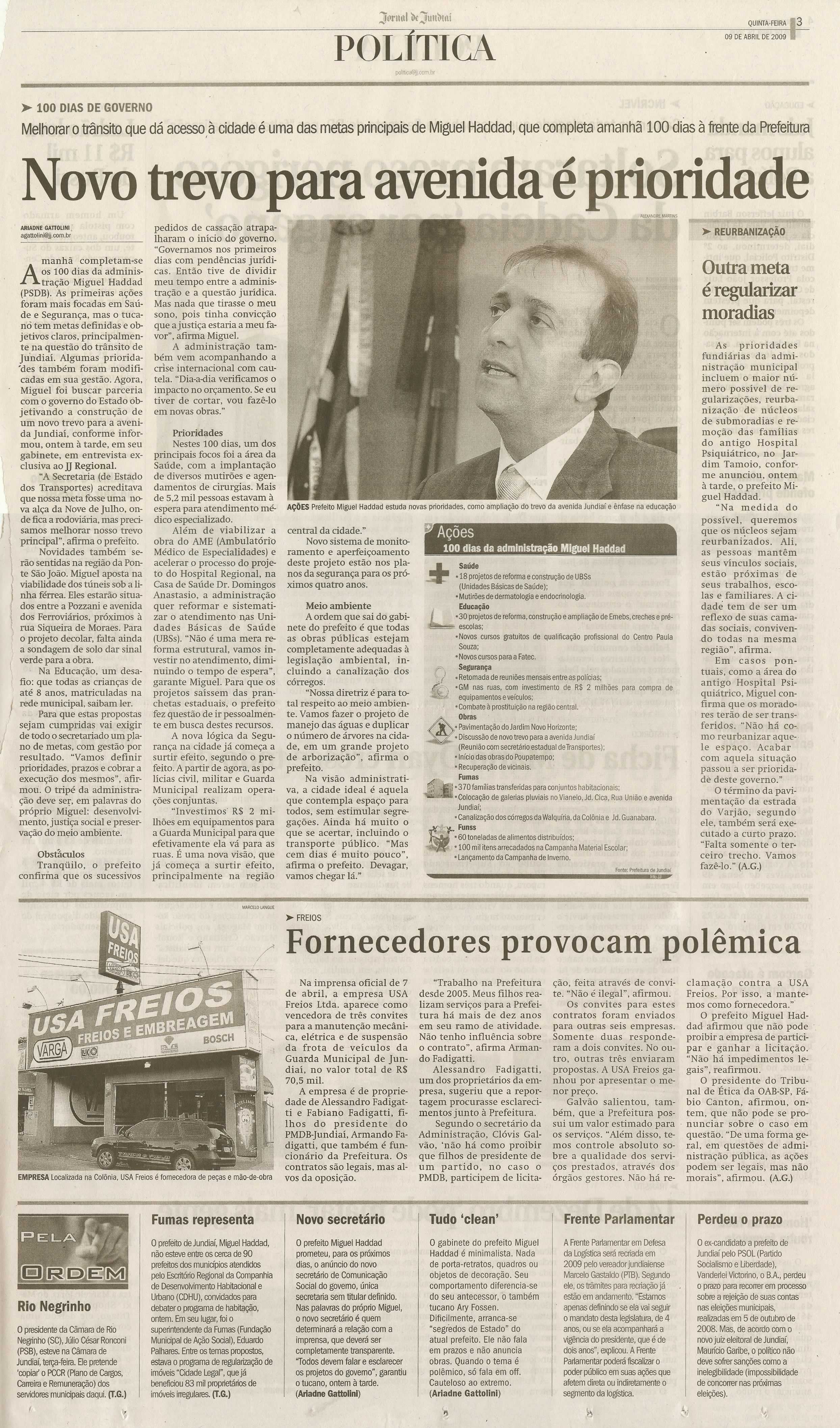 Jornal de Jundiaí - 09/04/2009