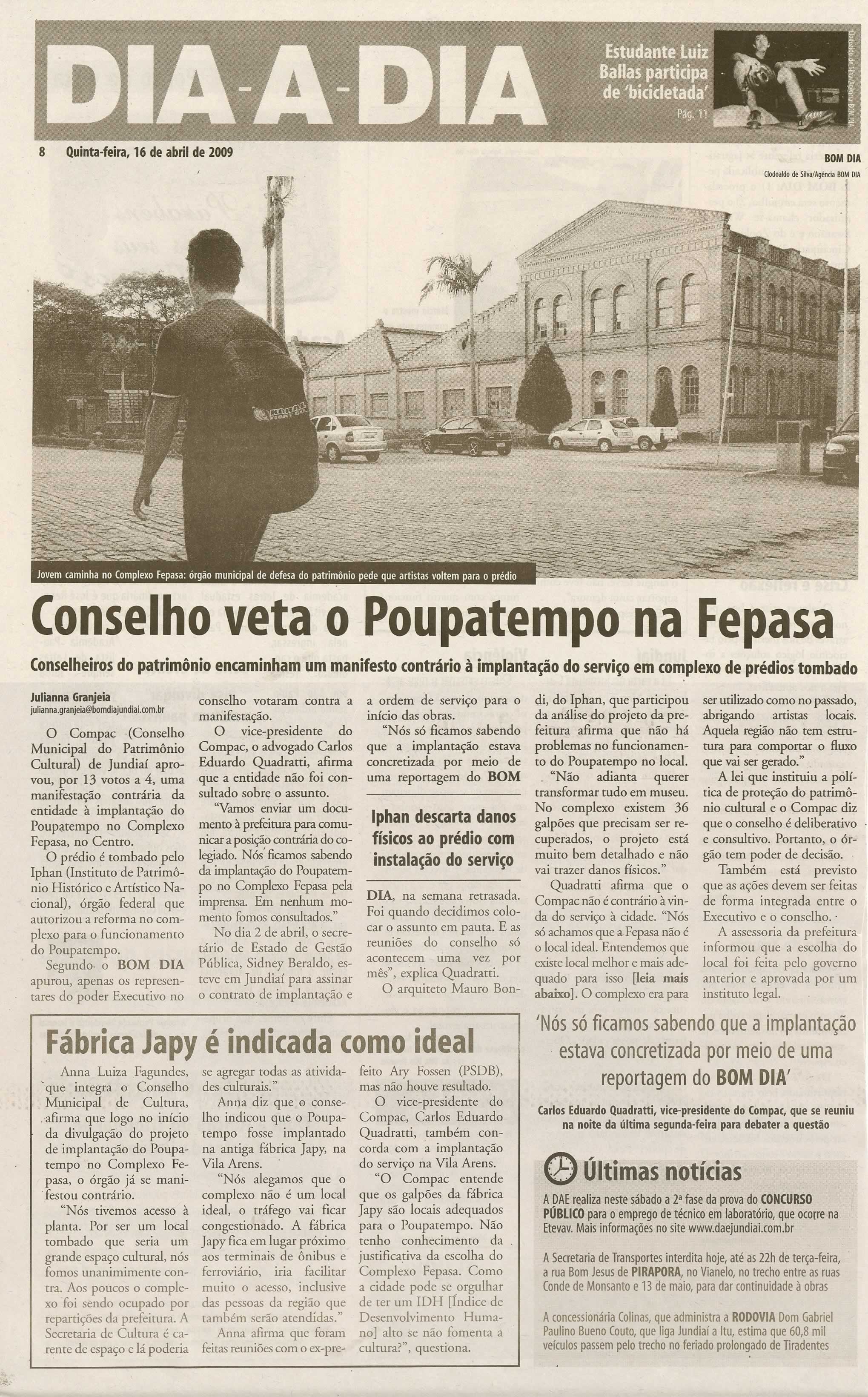 Bom Dia Jundiaí - 16/04/2009