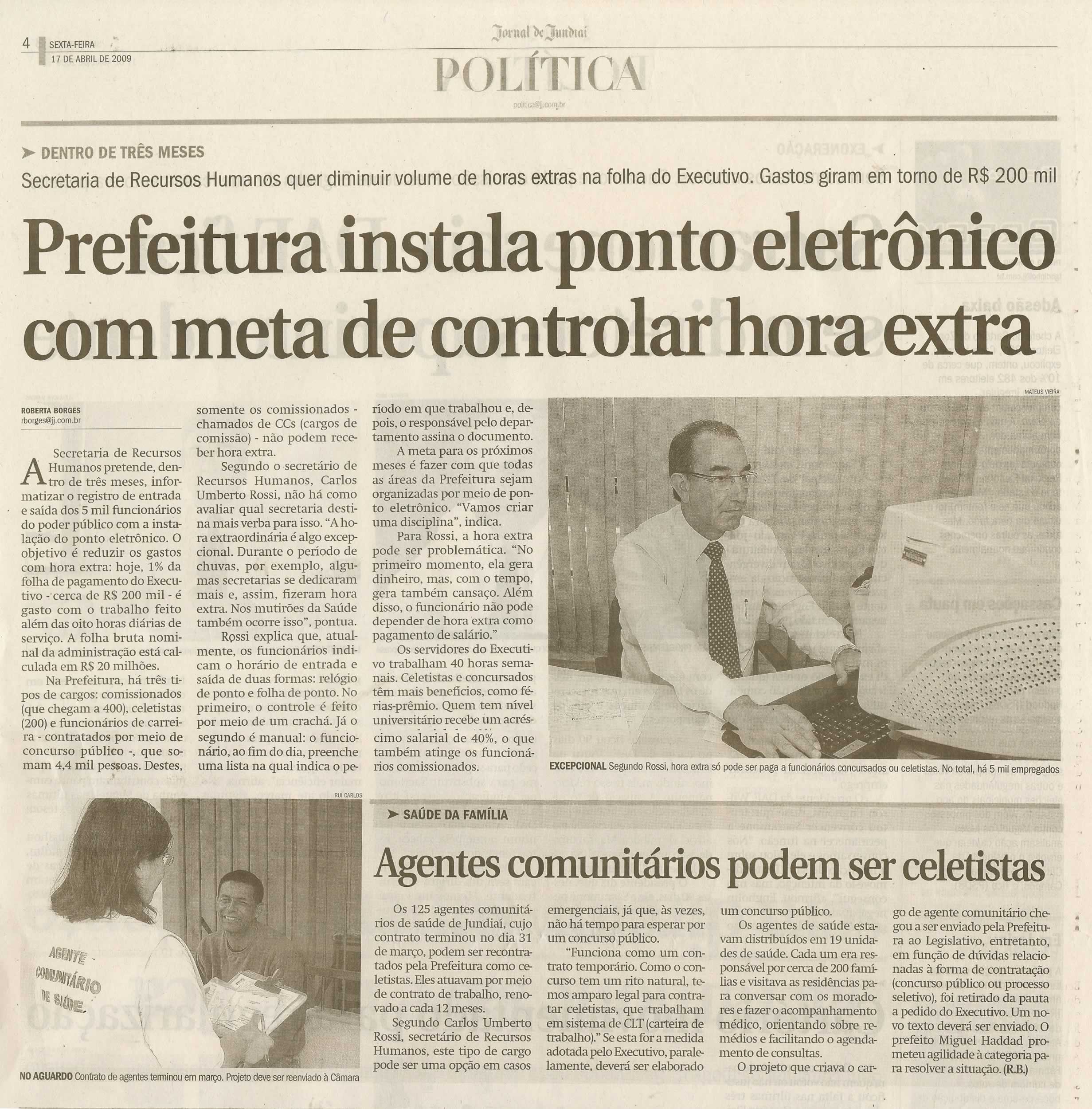 Jornal de Jundiaí - 17/04/2009