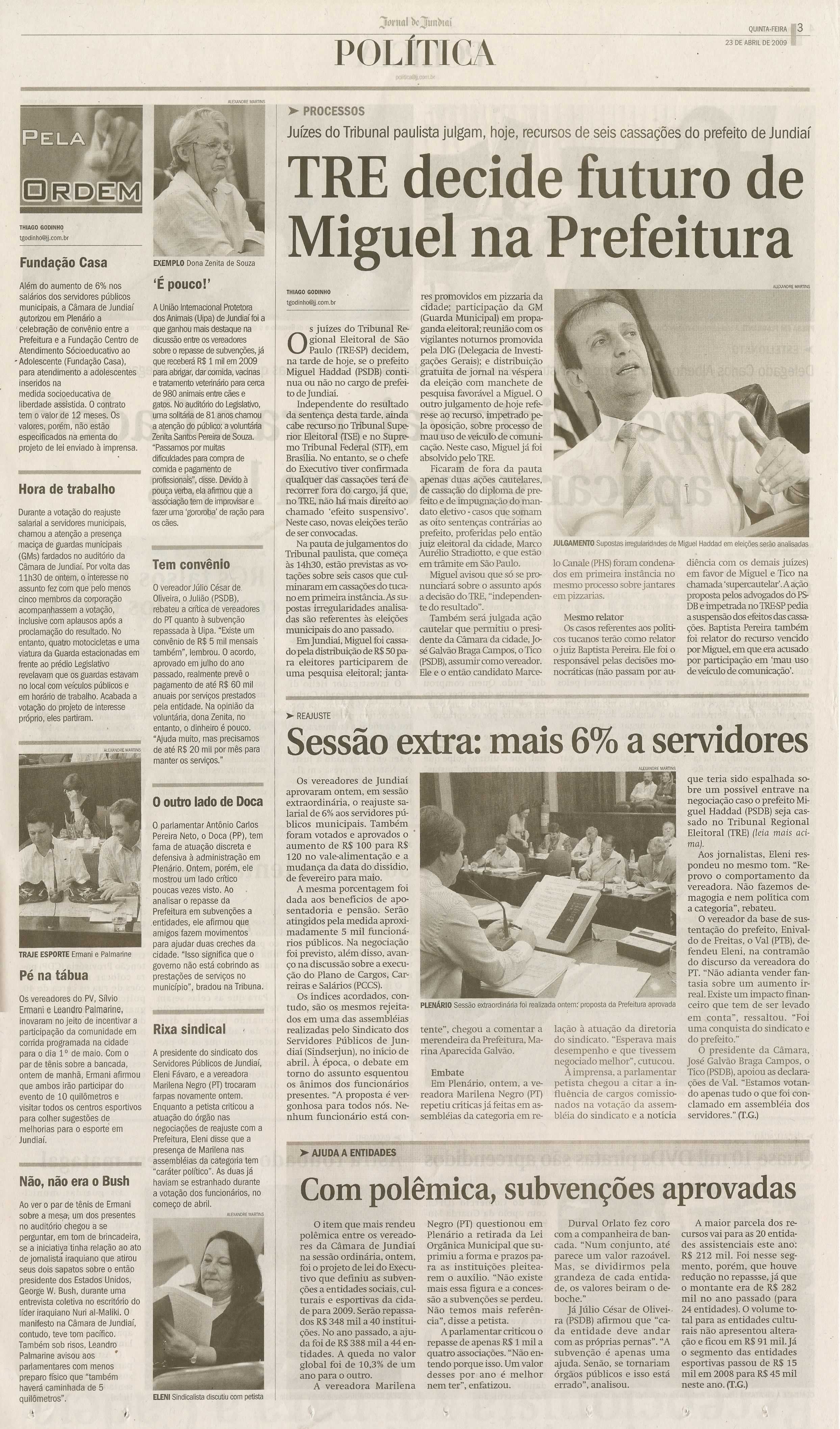 Jornal de Jundiaí - 23/04/2009