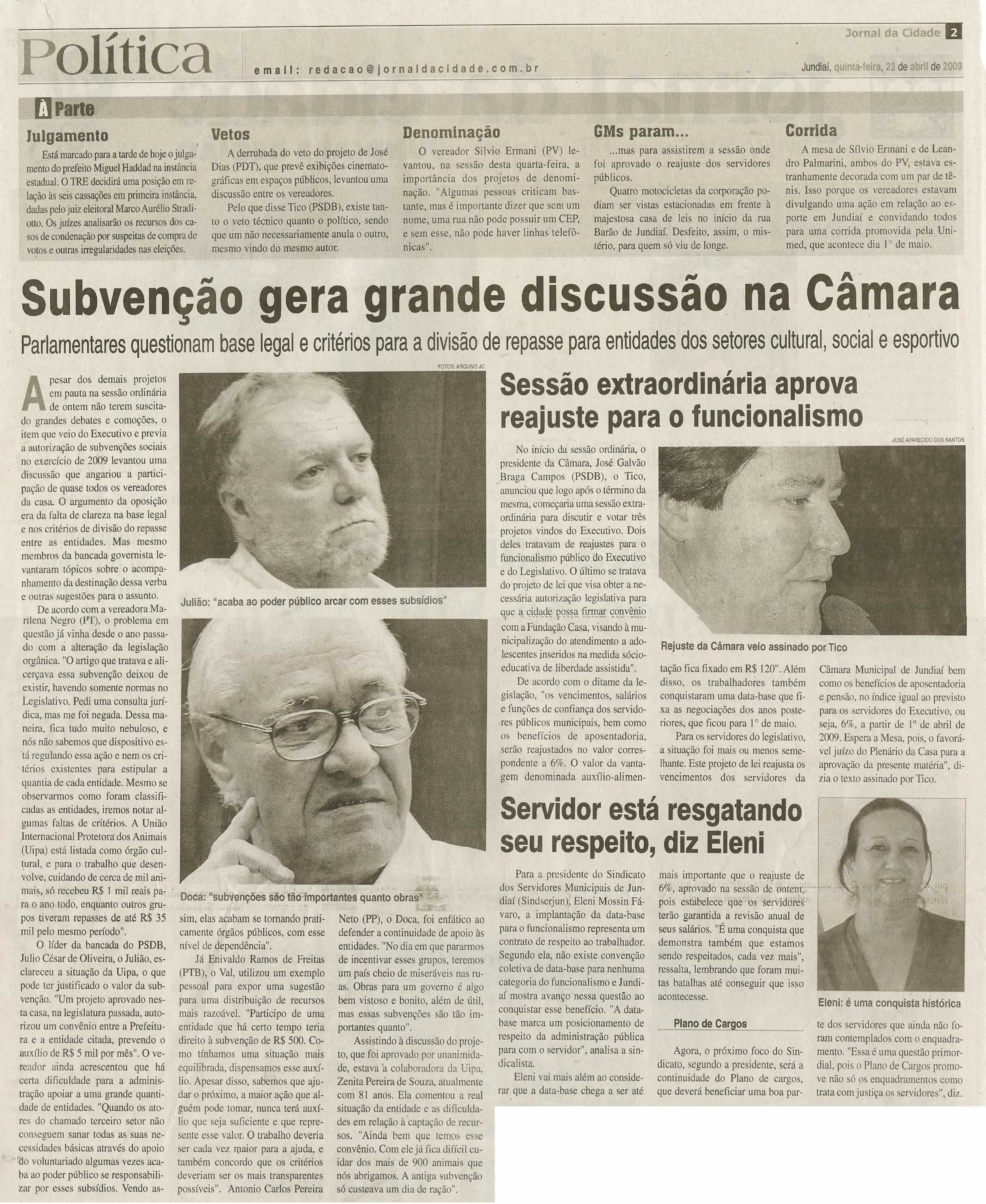 Jornal da Cidade - 23/04/2009