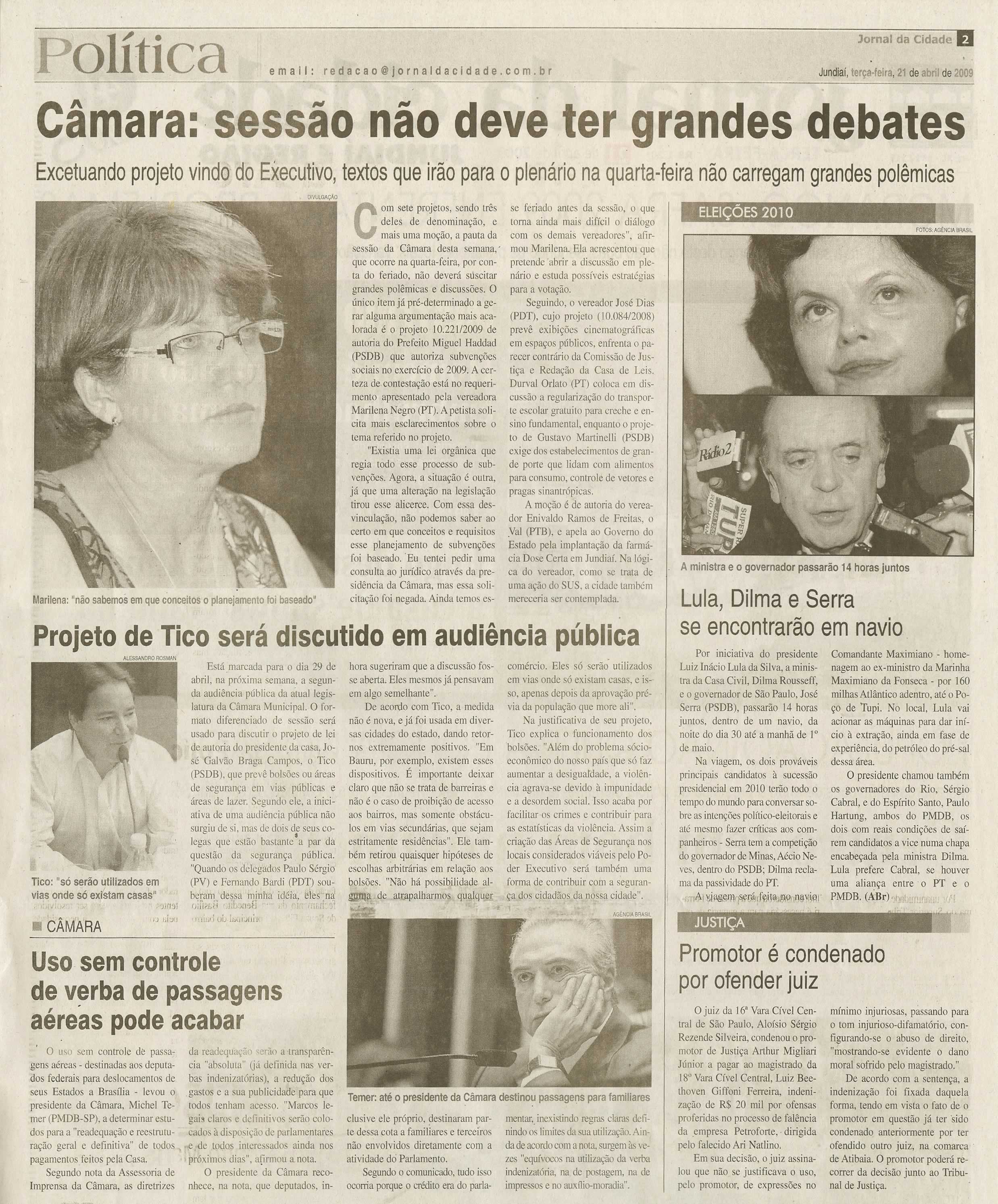Jornal da Cidade - 21/04/2009