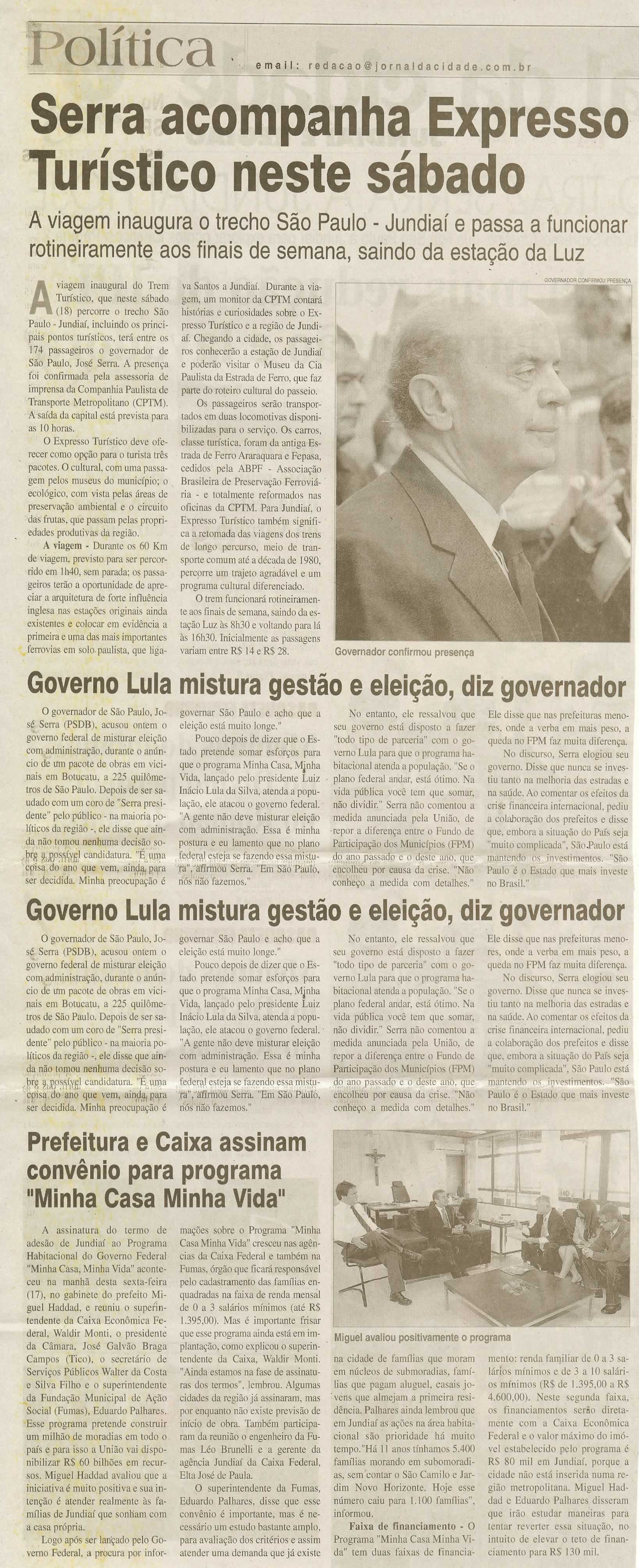 Jornal da Cidade - 18/04/2009