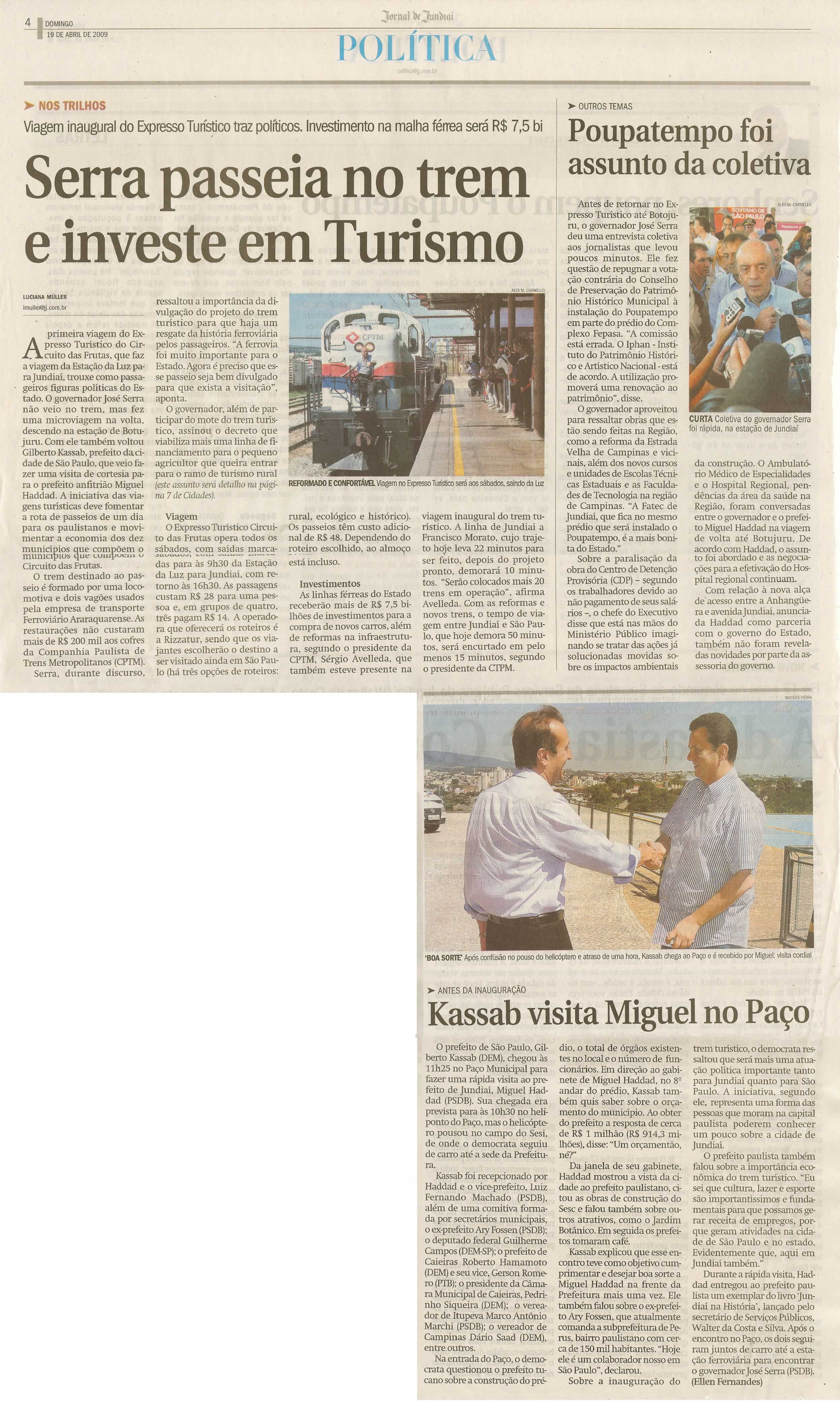 Jornal de Jundiaí - 19/04/2009