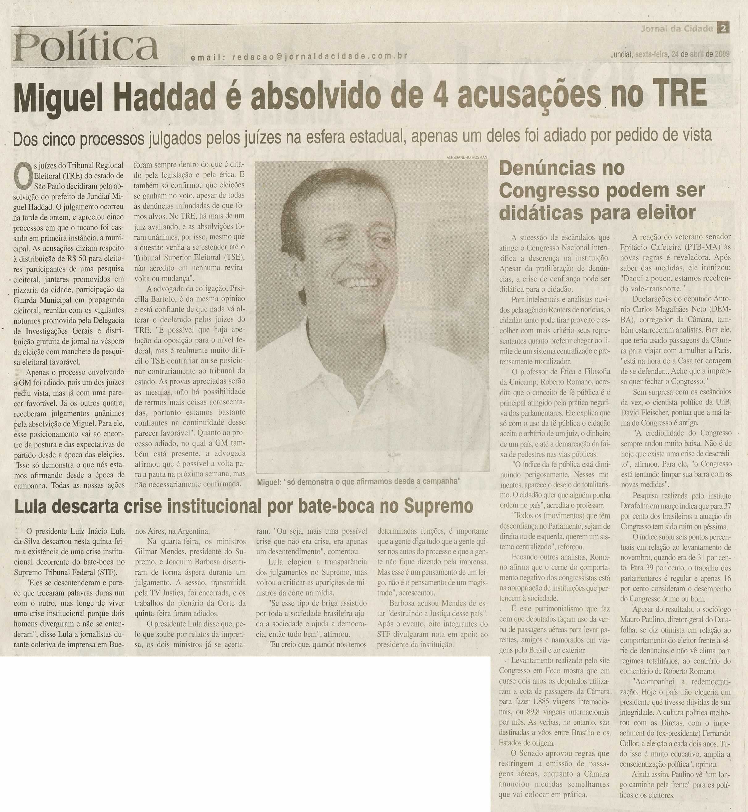 Jornal da Cidade - 24/04/2009
