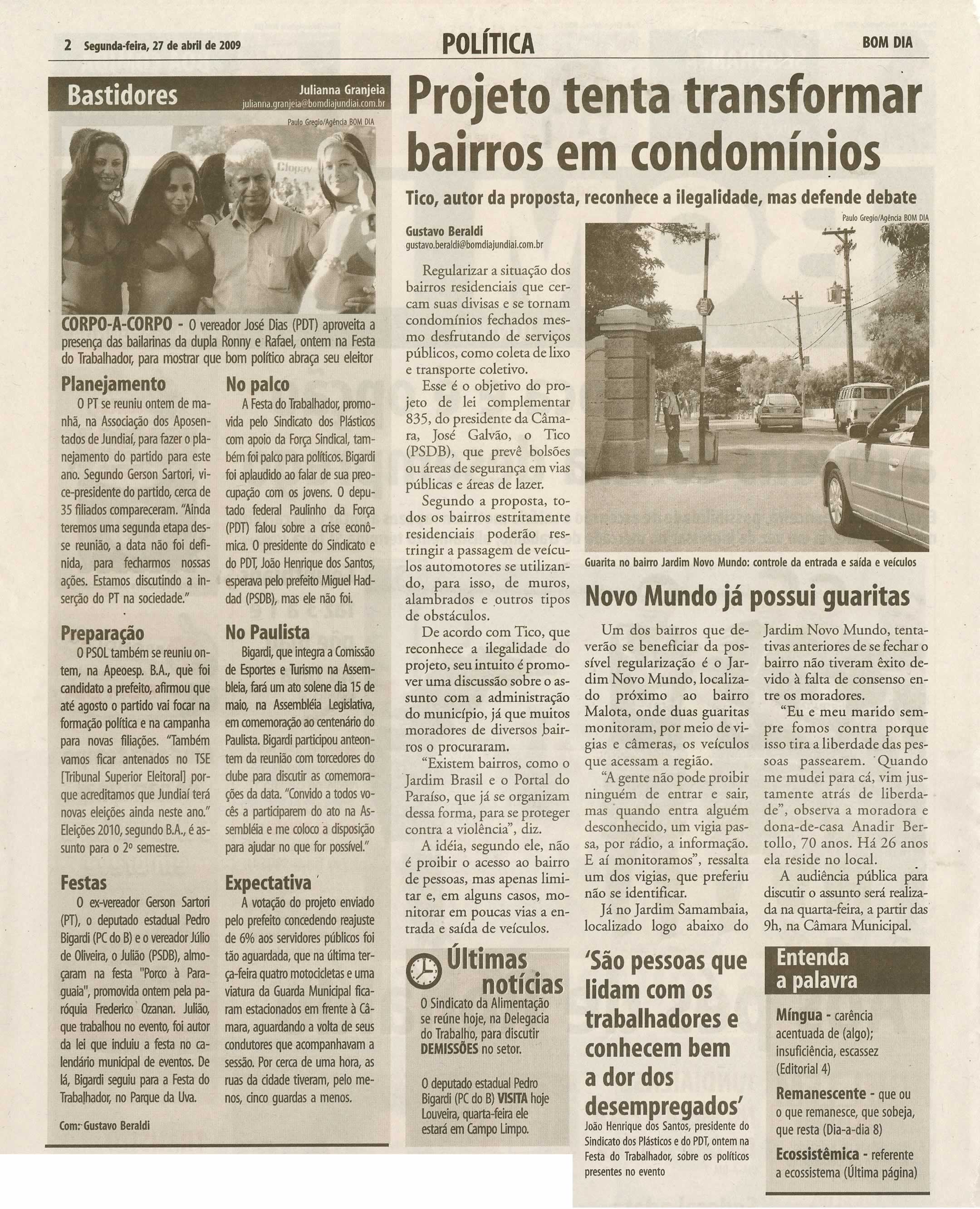 Bom Dia Jundiaí - 27/04/2009