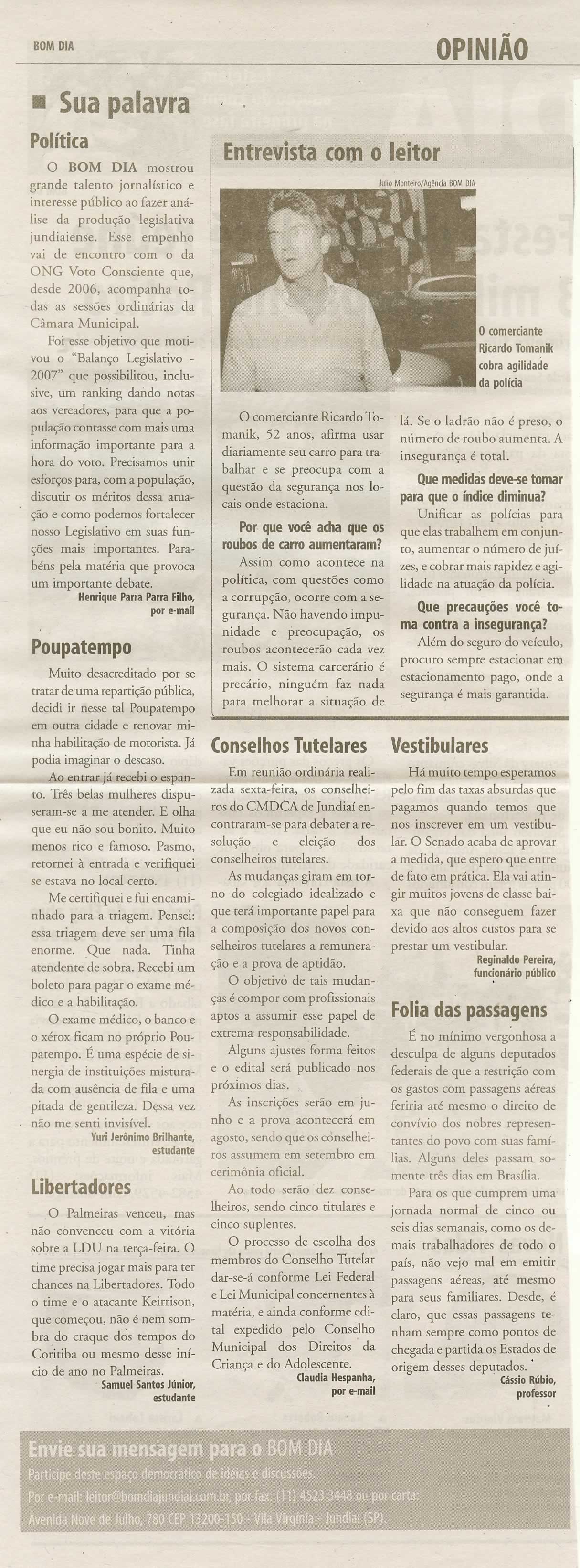 Bom Dia Jundiaí - 27/04/2009