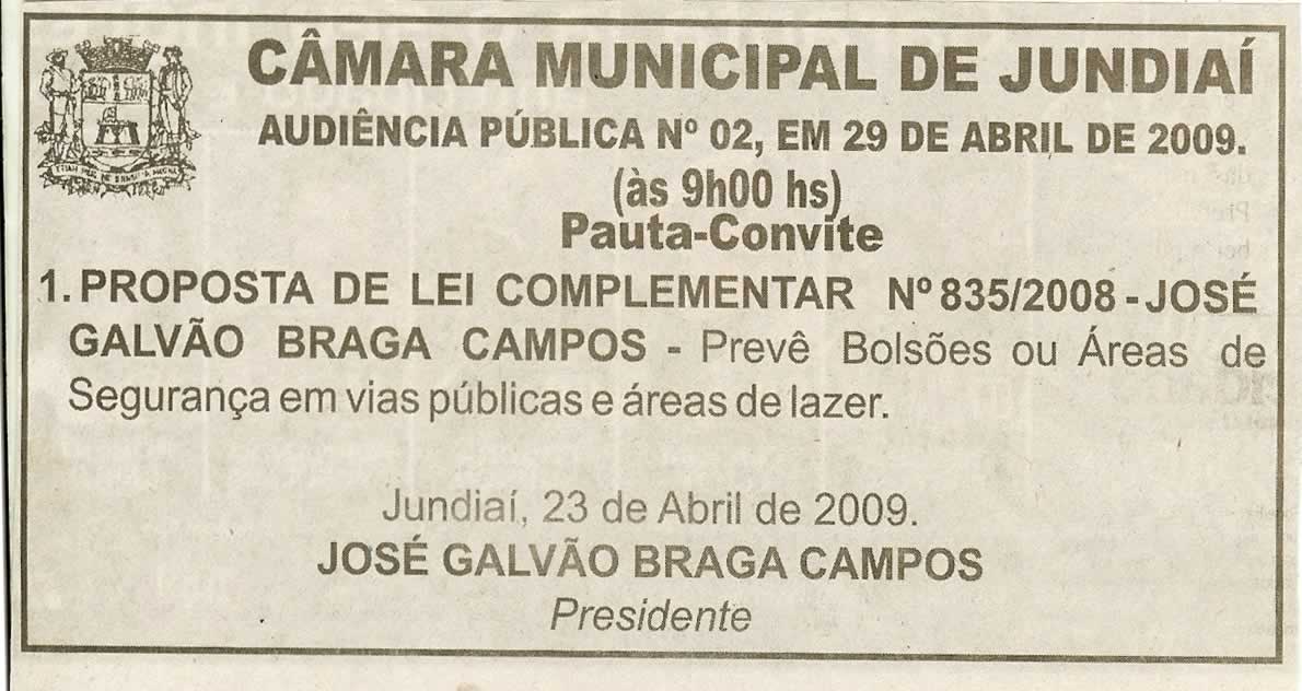 Jornal da Cidade - 25/04/2009