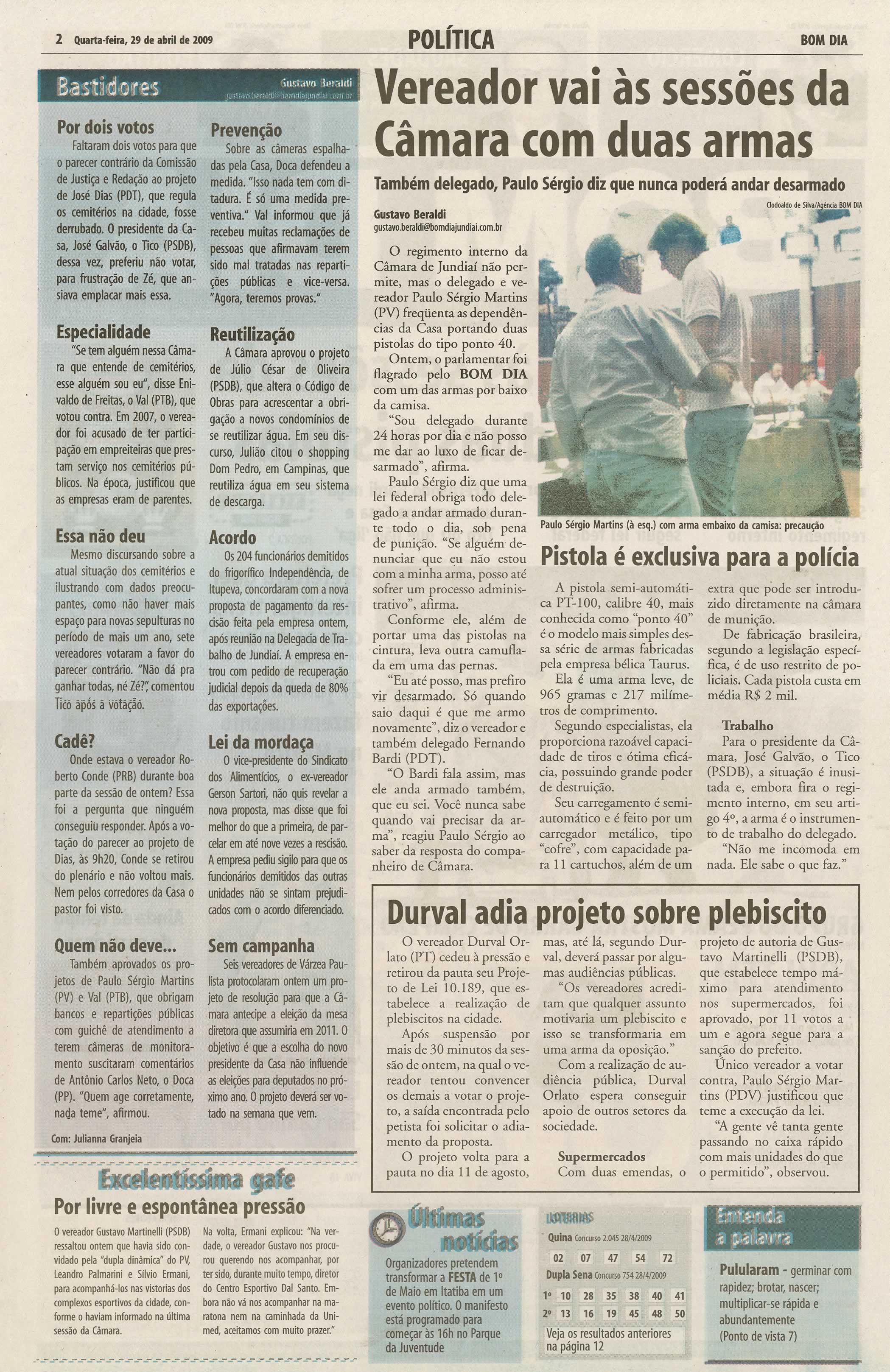 Bom Dia Jundiaí - 29/04/2009