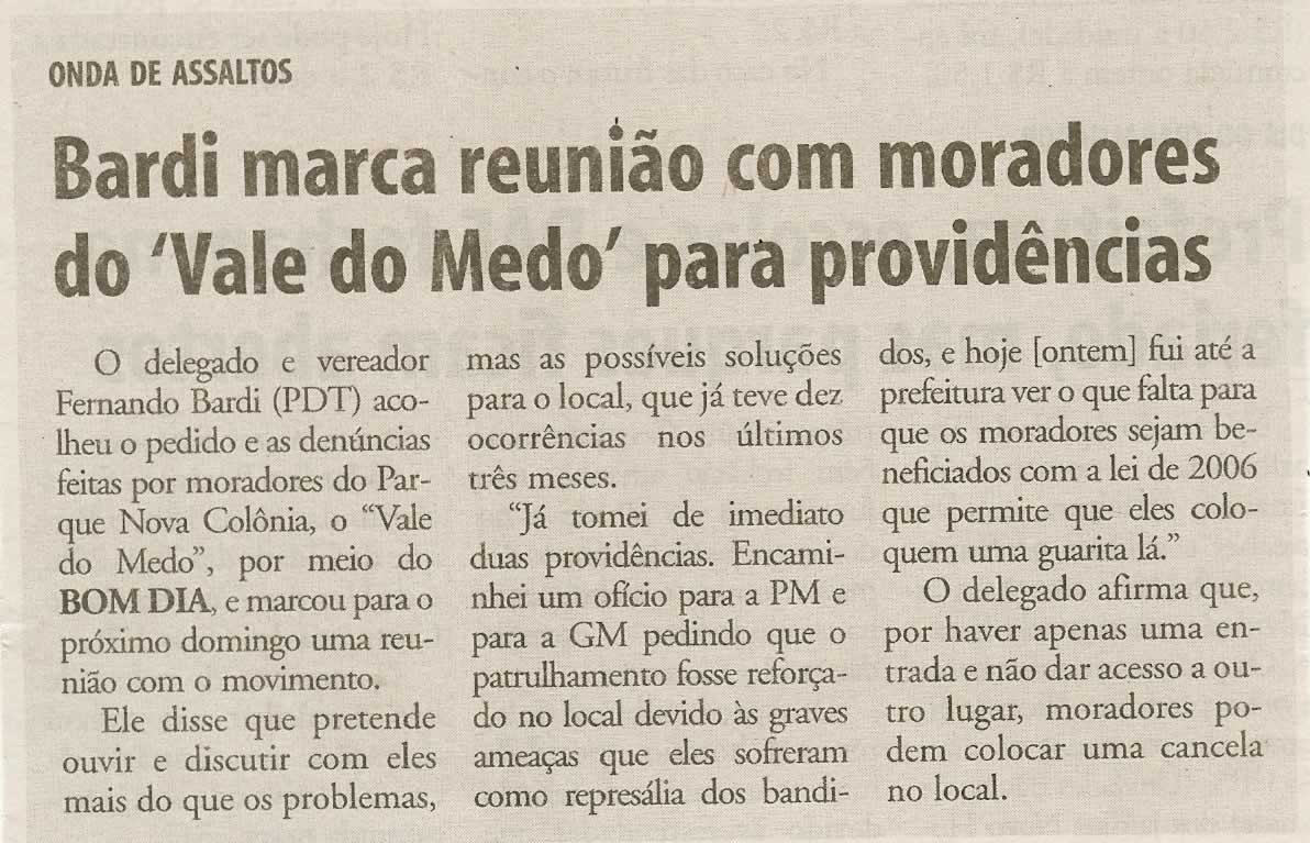 Bom Dia Jundiaí - 30/04/2009