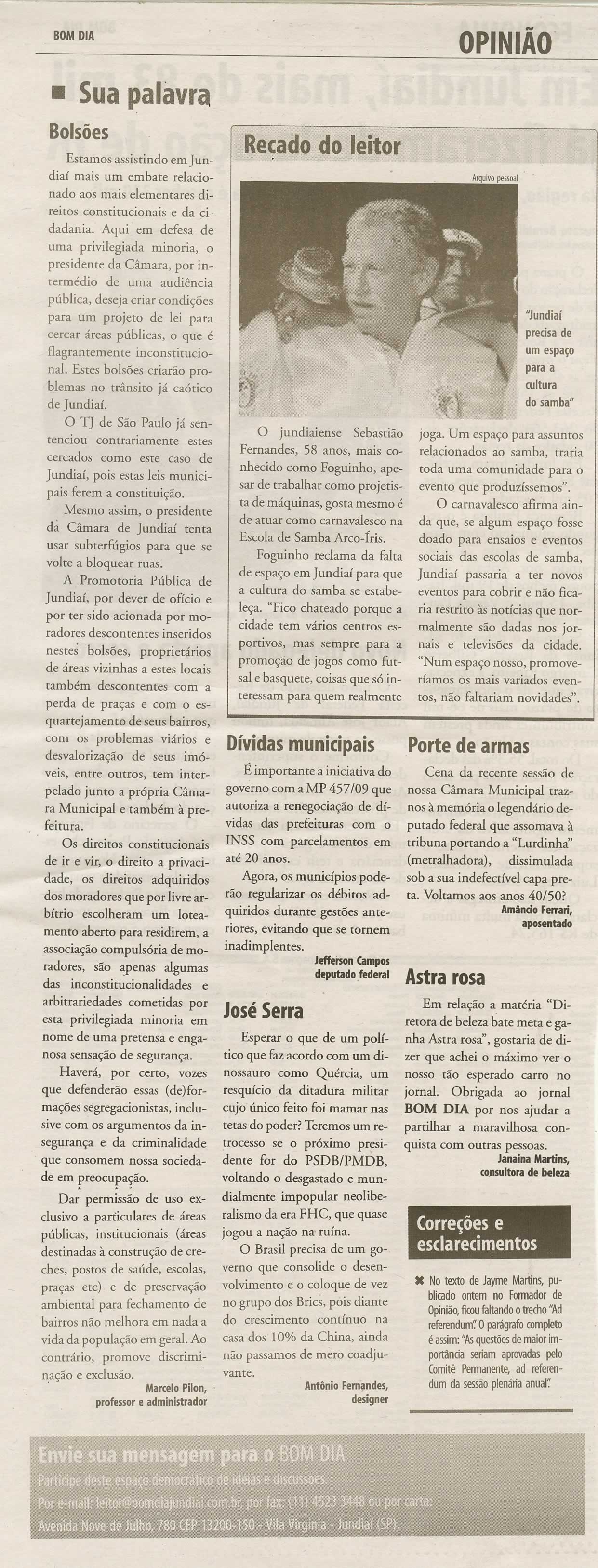 Bom Dia Jundiaí - 30/04/2009