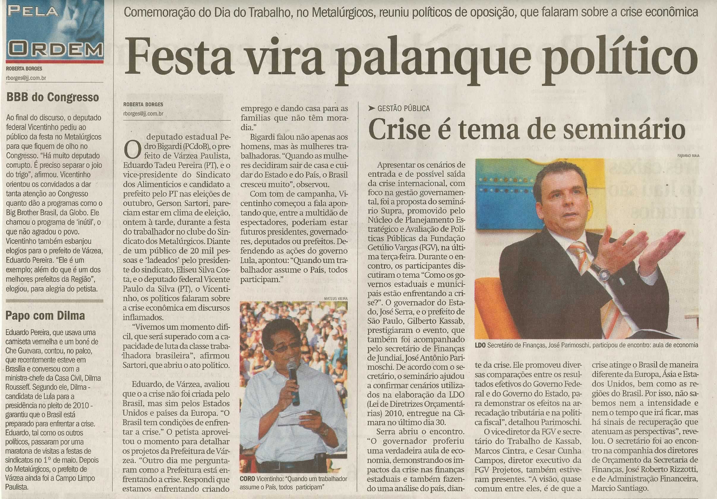 Jornal de Jundiaí - 02/05/2009