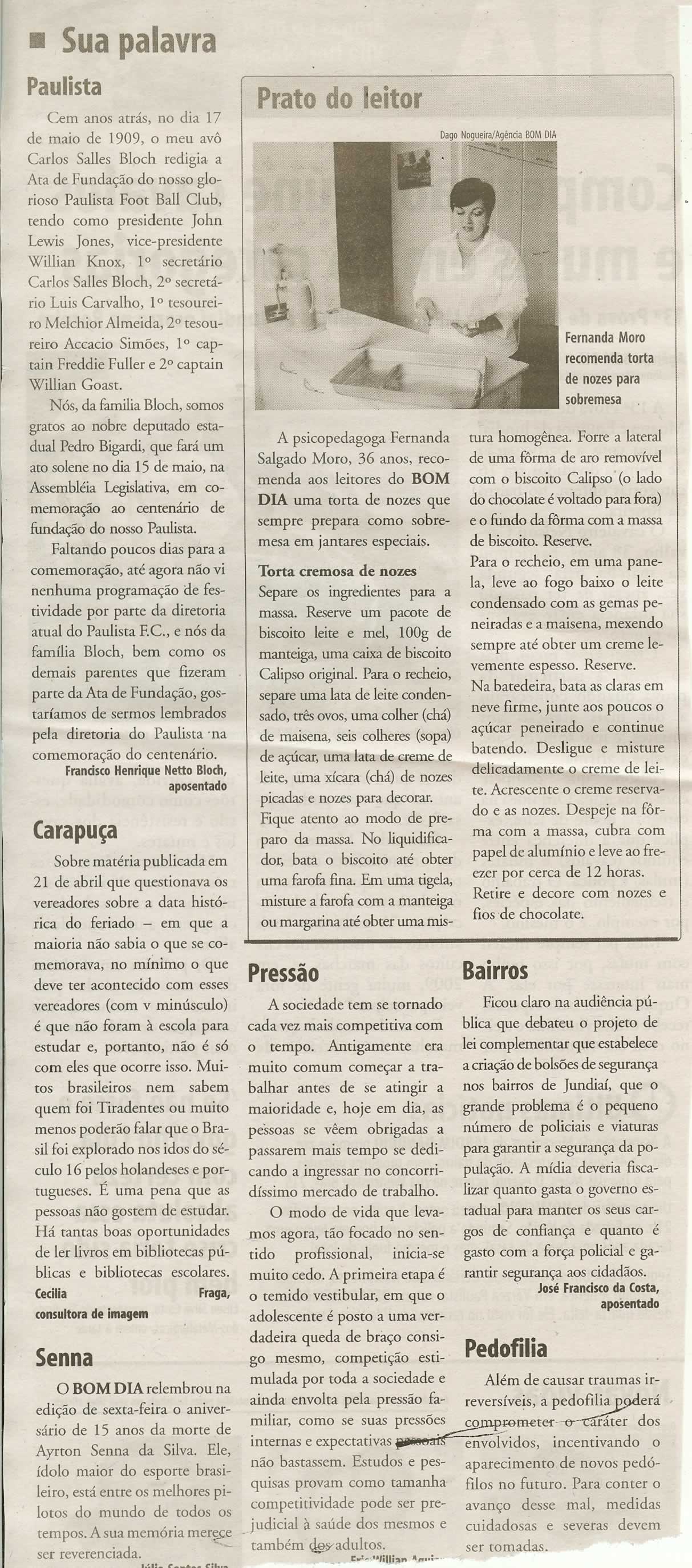 Bom Dia Jundiaí - 02/05/2009