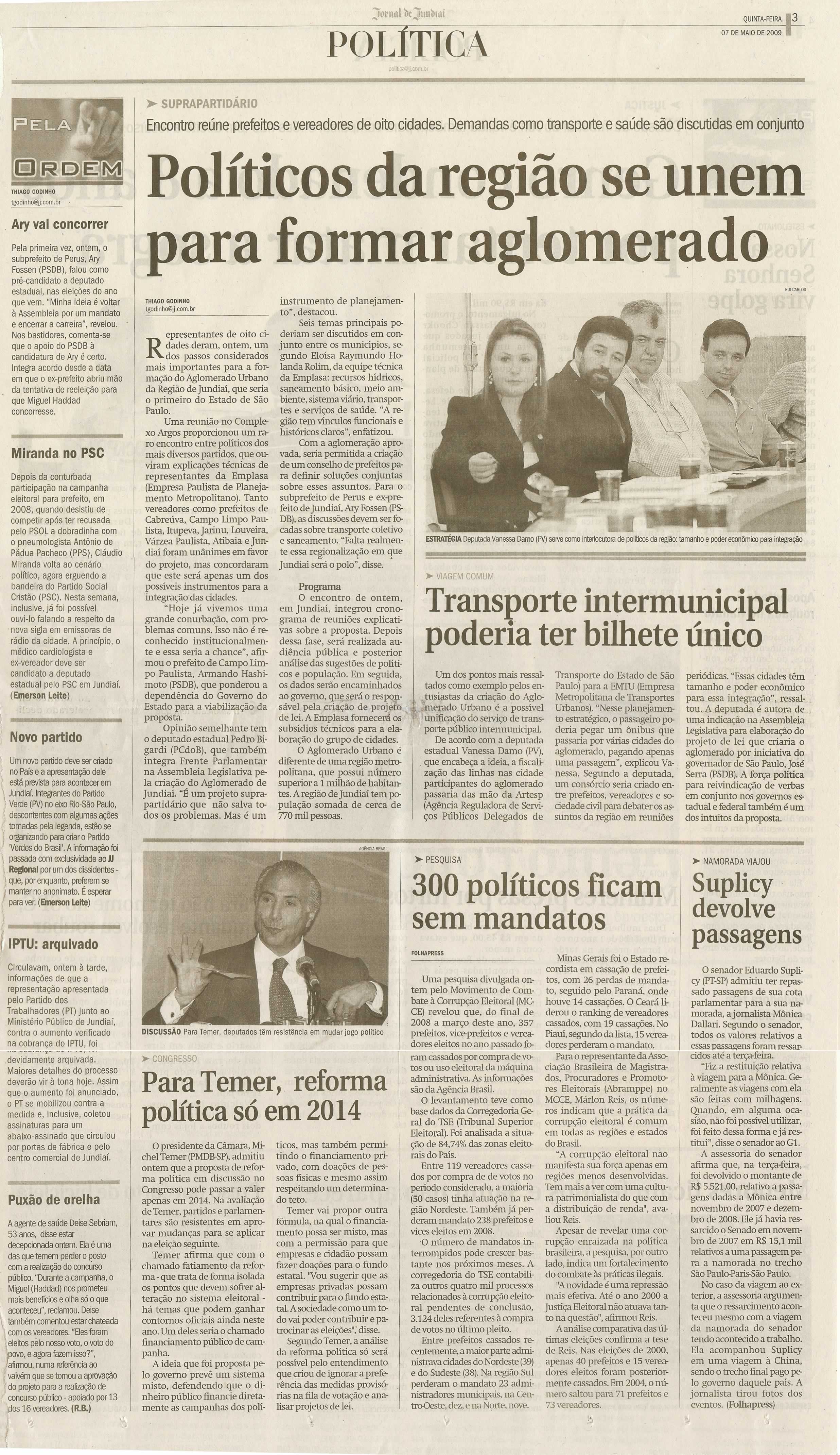 Jornal de Jundiaí - 07/05/2009