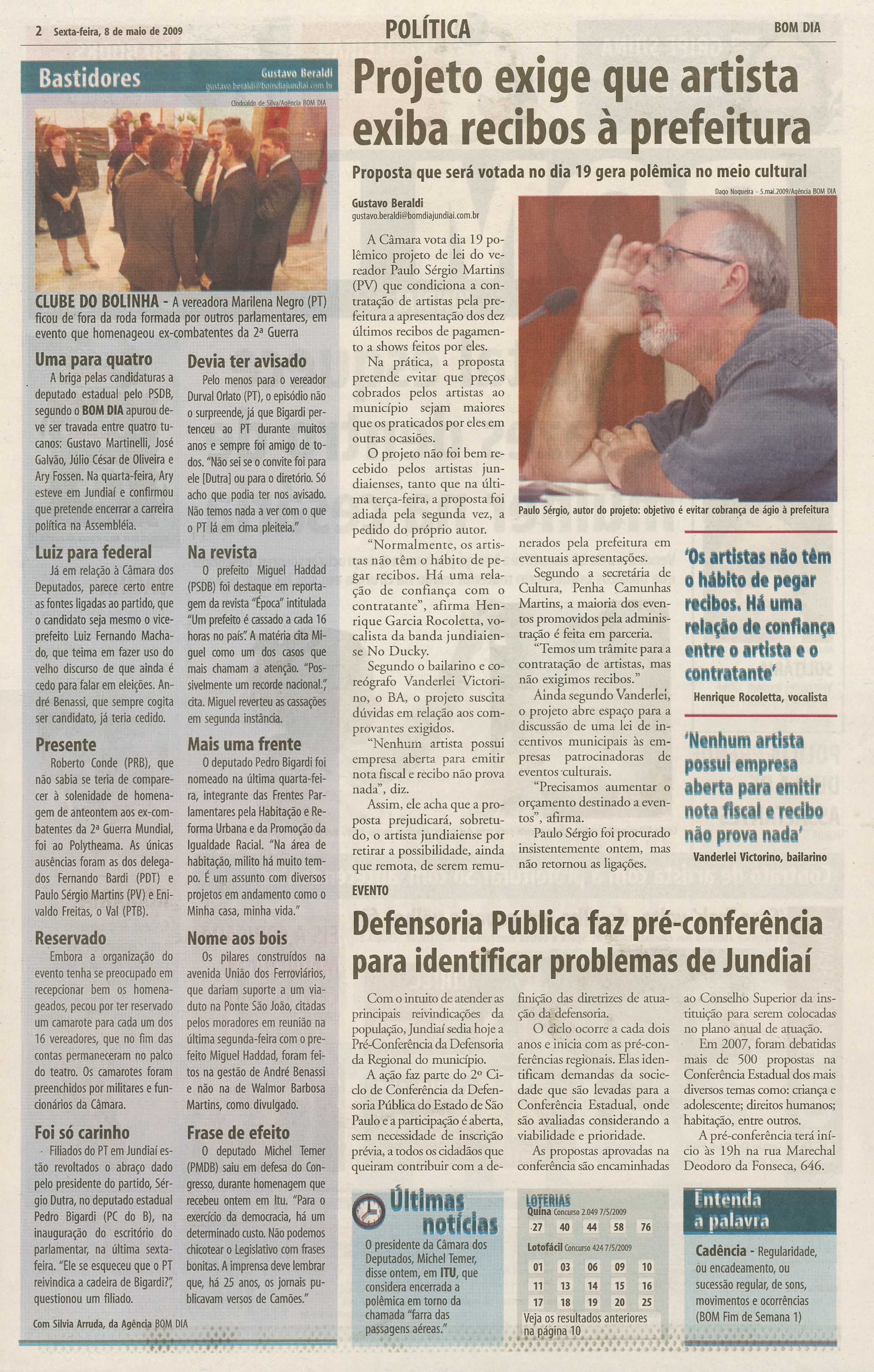 Bom Dia Jundiaí - 08/05/2009