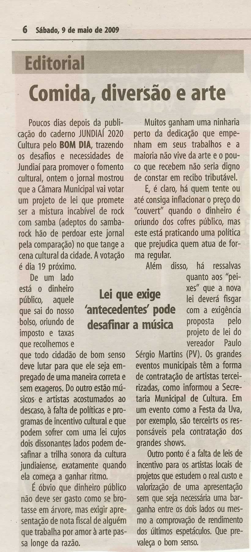 Bom Dia Jundiaí - 09/05/2009
