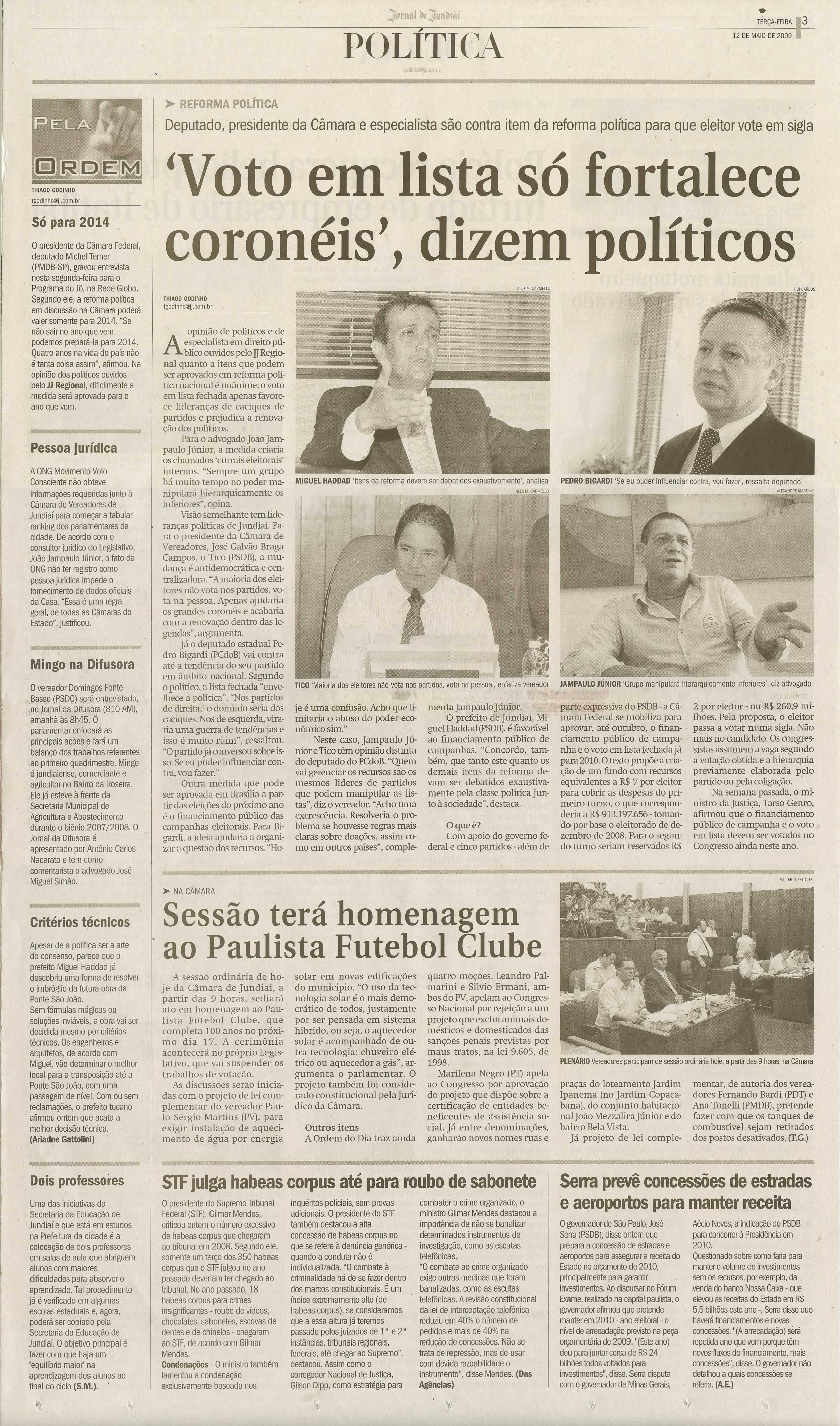 Jornal de Jundiaí - 12/05/2009