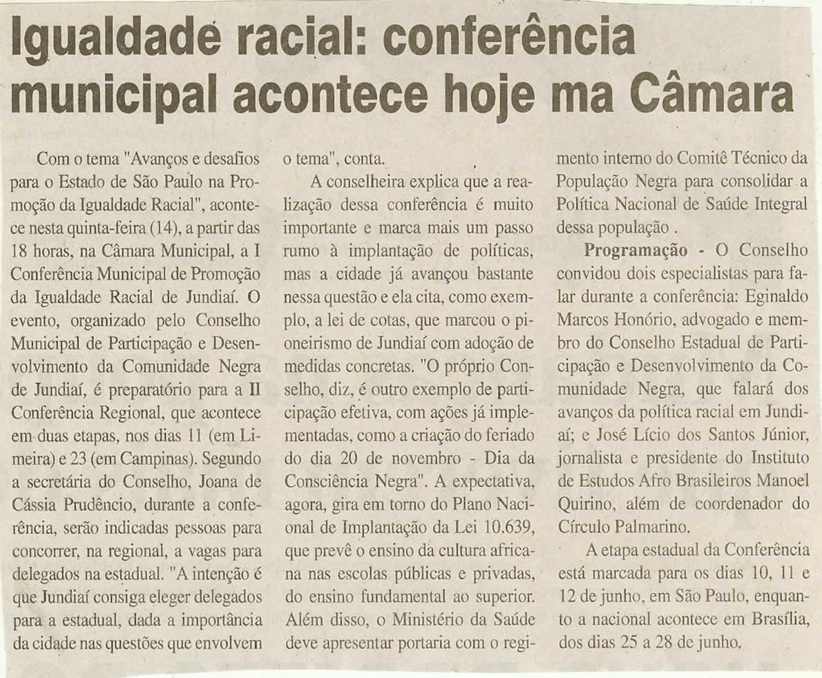 Jornal da Cidade - 14/05/2009