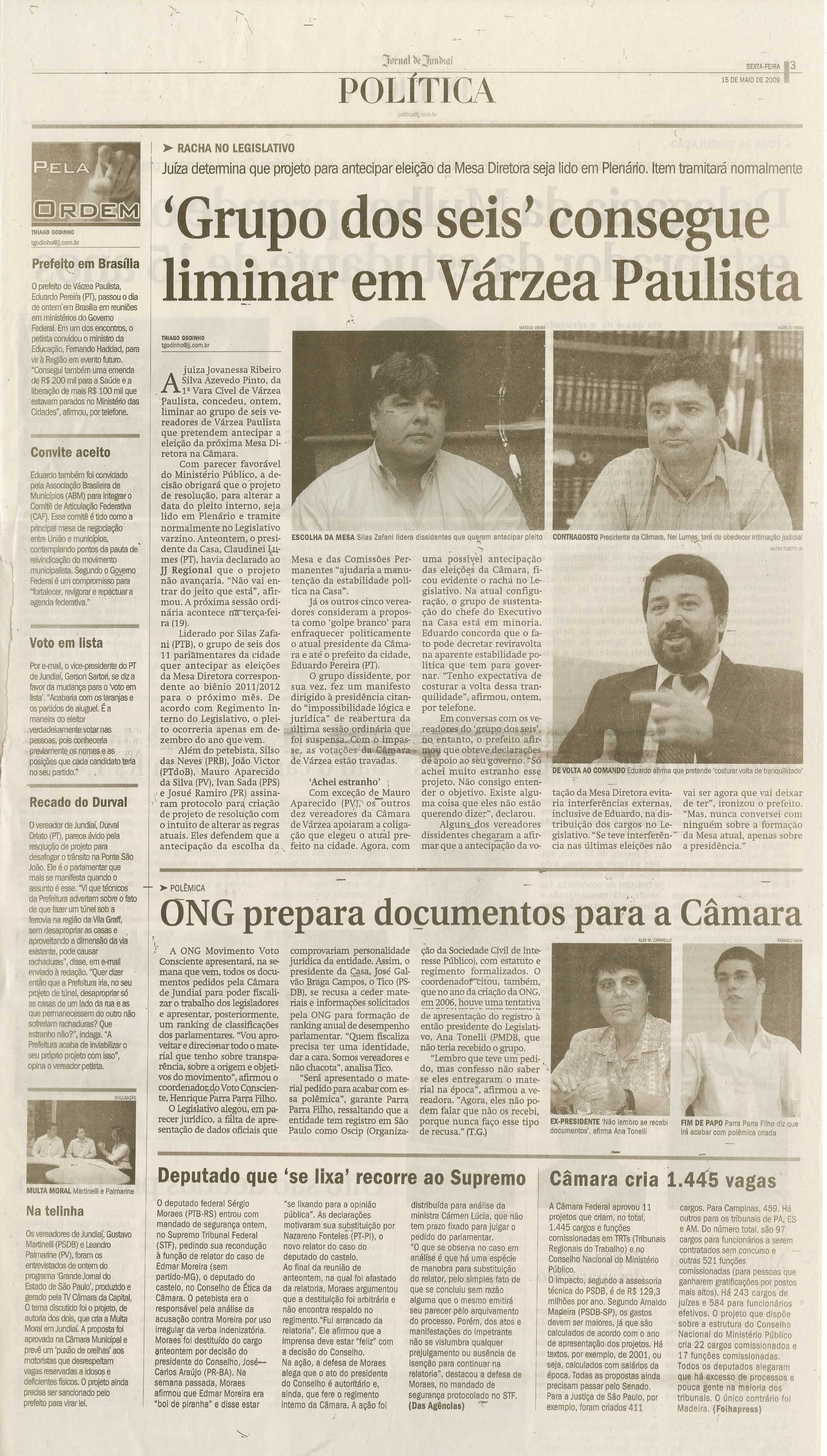 Jornal de Jundiaí - 15/05/2009